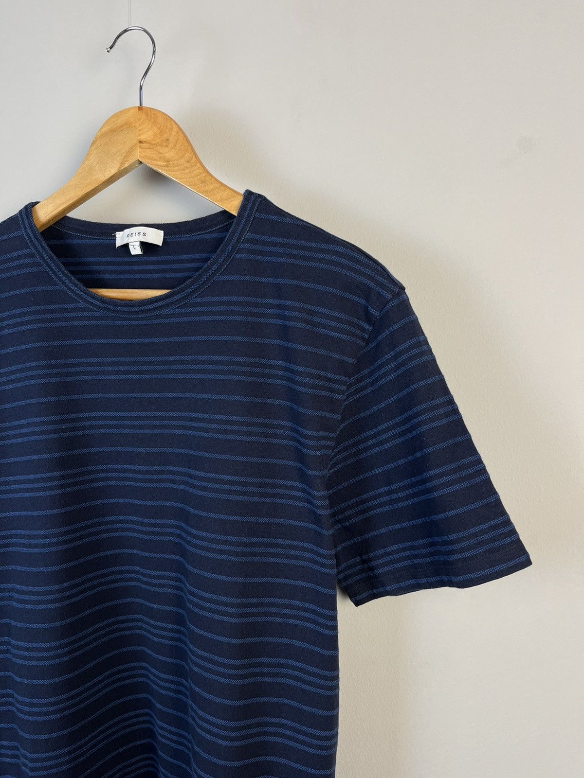 Reiss REISS Darras Cotton Striped Short Sleeve Tee Shirt Size US L / EU 52-54 / 3 - 3 Thumbnail