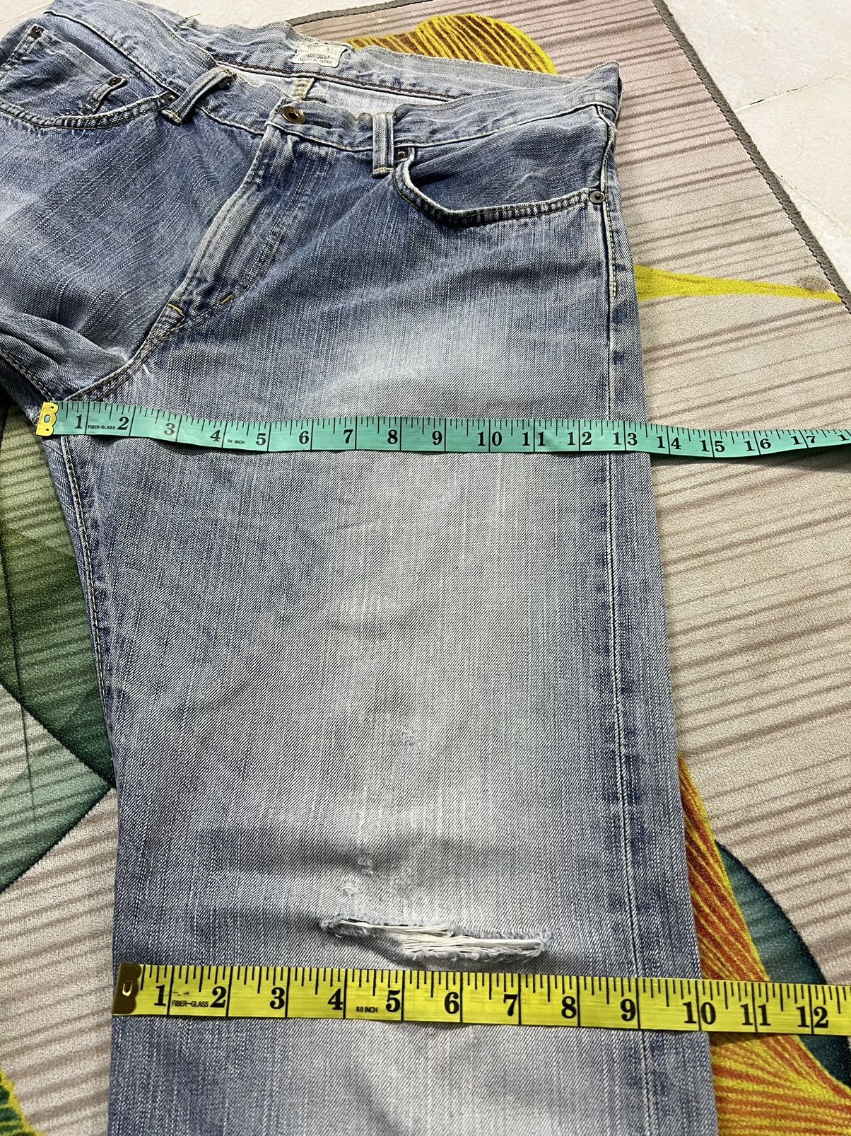 Edwin × If Six Was Nine 💥Baggy💥VINTAGE EDWIN 505z SELVEDGE DISTRESSED BAGGY JEANS Size US 33 - 15 Thumbnail