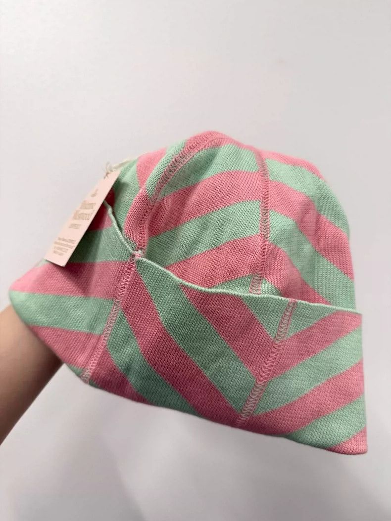 Vivienne Westwood Vivienne Westwood Pink and green striped Saturn knit cap Size ONE SIZE - 5 Thumbnail