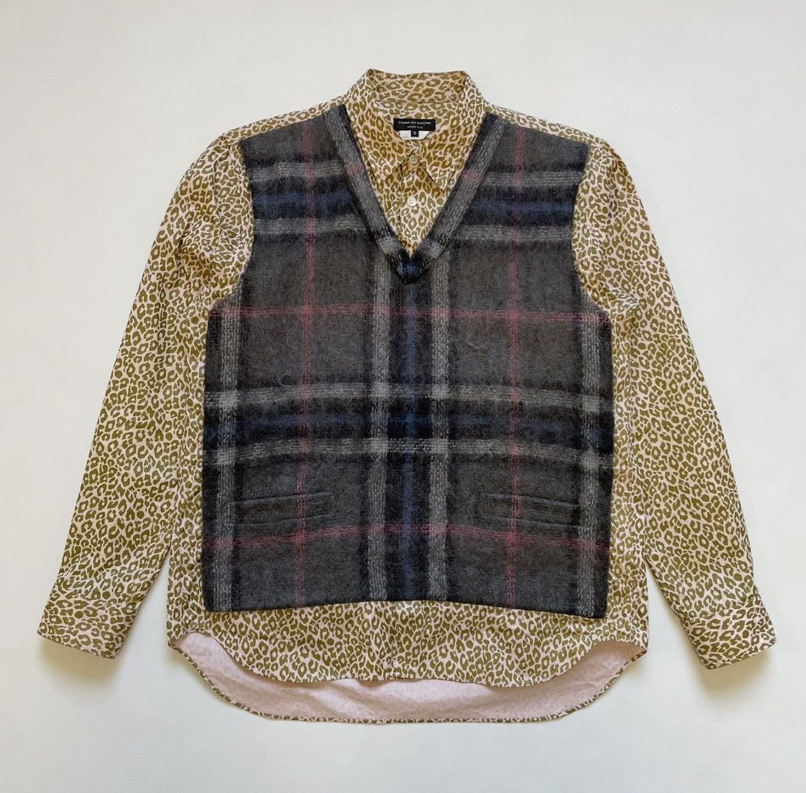 Comme des Garcons Homme Plus A/W 10 Hybrid Mohair Front Panelled Shirt Size US M / EU 48-50 / 2 - 2 Thumbnail