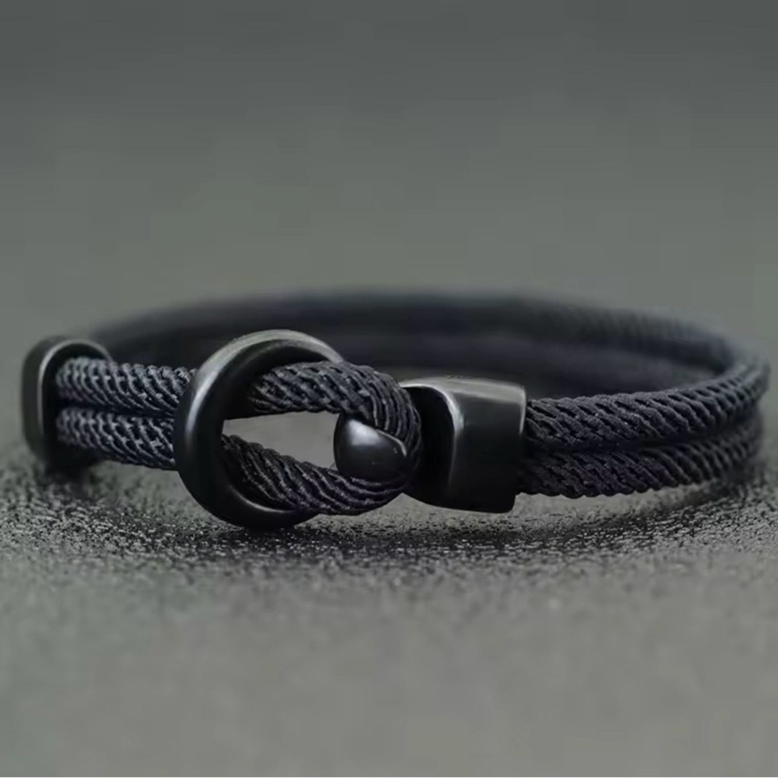 Other Men’s Black Rope Bracelet Size ONE SIZE - 1 Thumbnail