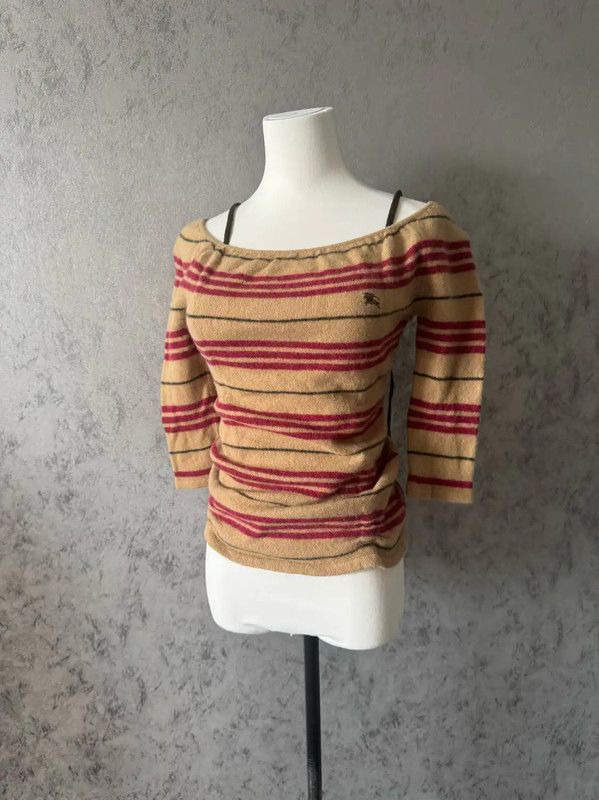 Burberry Burberry Color Block Wool Long Sleeve Top Size M / US 6-8 / IT 42-44 - 1 Thumbnail