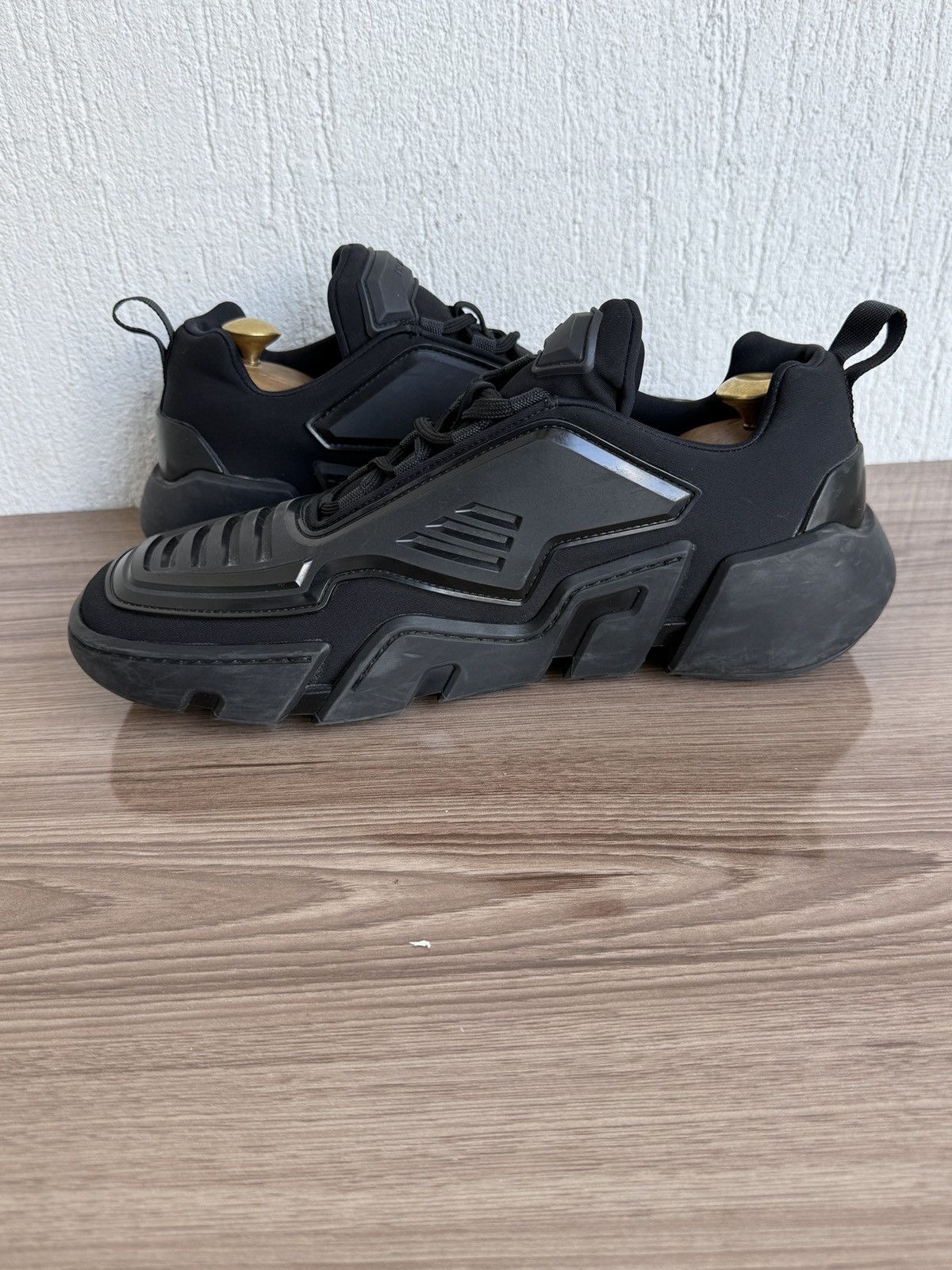 Prada 😤🔥 techno stretch fabric sneakers Size US 10 / EU 43 - 16 Thumbnail