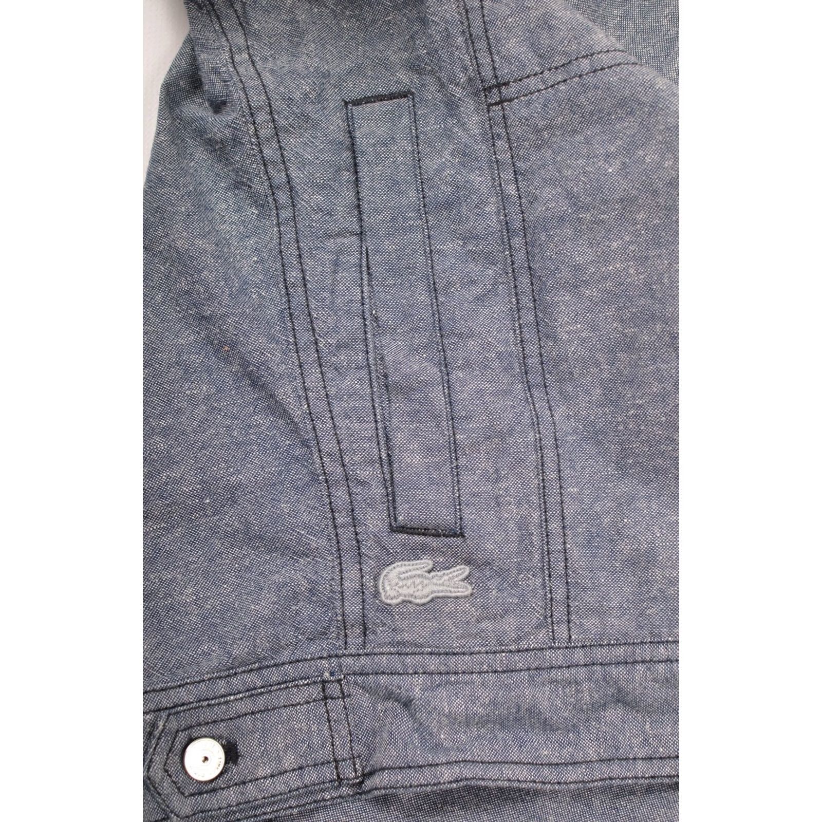Lacoste Lacoste Live Bomber Jacket BH2908 Blue Cotton Linen Blend Size L Mens Size US L / EU 52-54 / 3 - 5 Thumbnail