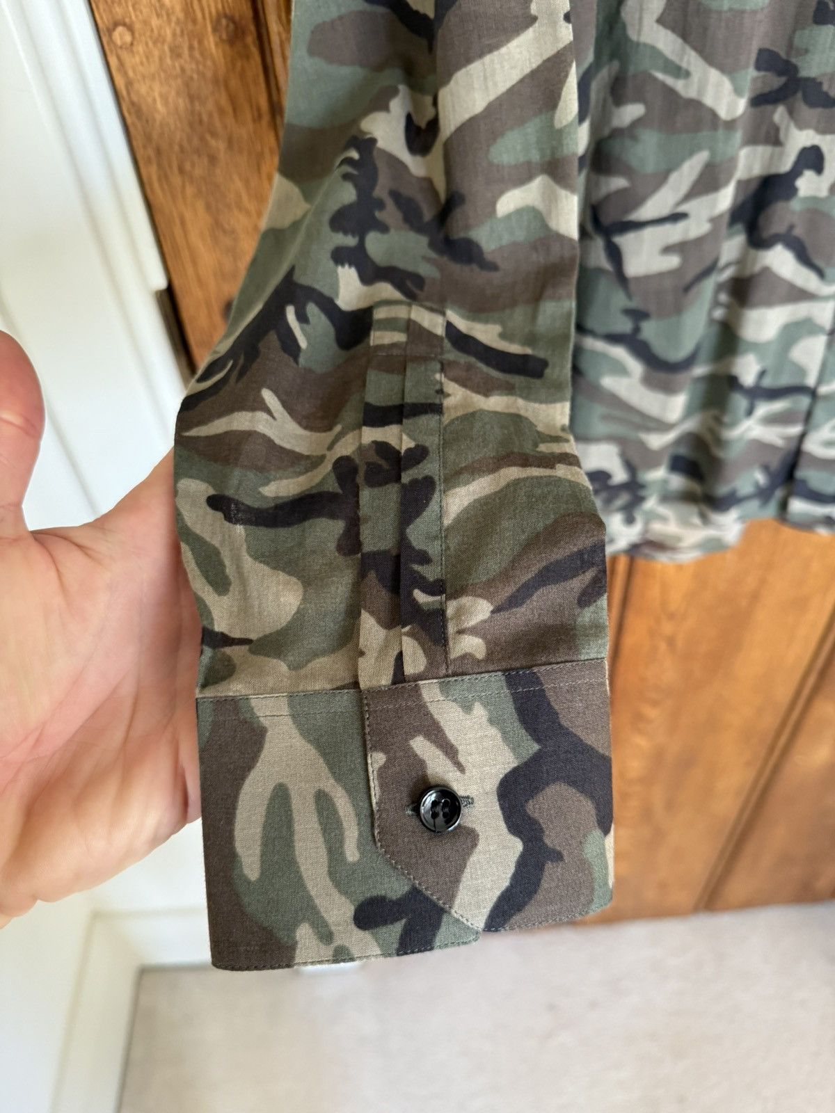 Saint Laurent Paris SS16 Saint Laurent camouflage camo shirt 😍 Hedi Slimane 41 Size US L / EU 52-54 / 3 - 12 Thumbnail