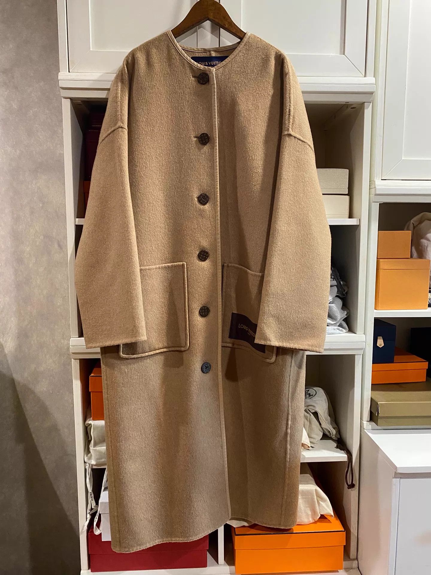 Louis Vuitton LV 25 New Camel Hair Leather Trim Overcoat 40 Size S / US 4 / IT 40 - 1 Thumbnail