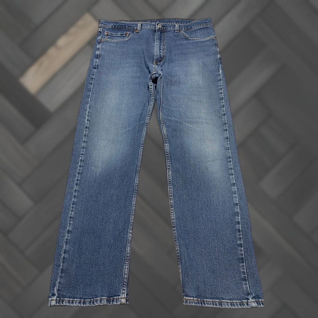 Levi's Levi's 505 Jeans Men Regular Blue Denim 38x32 Classic Casual Straight Five-Pocket Denim Pants Size US 38 / EU 54 - 1 Thumbnail