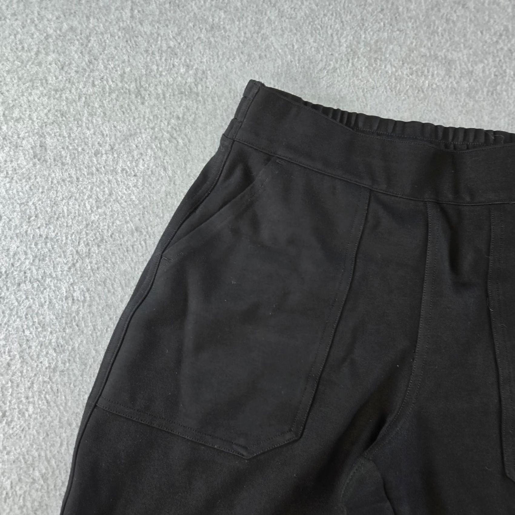 Spanx Spanx Pants Womens S Black Jogger Knit Pockets Elastic Waist Cuffed Pull On Size 28" / US 6 / IT 42 - 2 Thumbnail