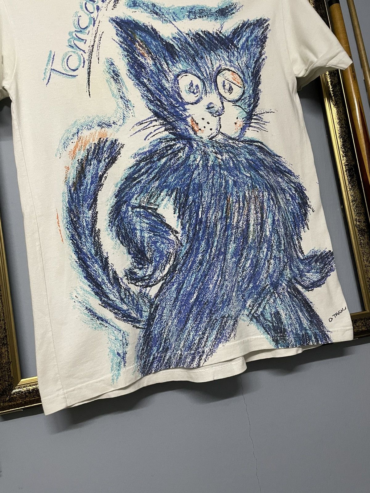 Designer × Vintage Vitage 1990s Designer Tom Cat Arwork Summer Fullprint Tee Size US M / EU 48-50 / 2 - 4 Thumbnail