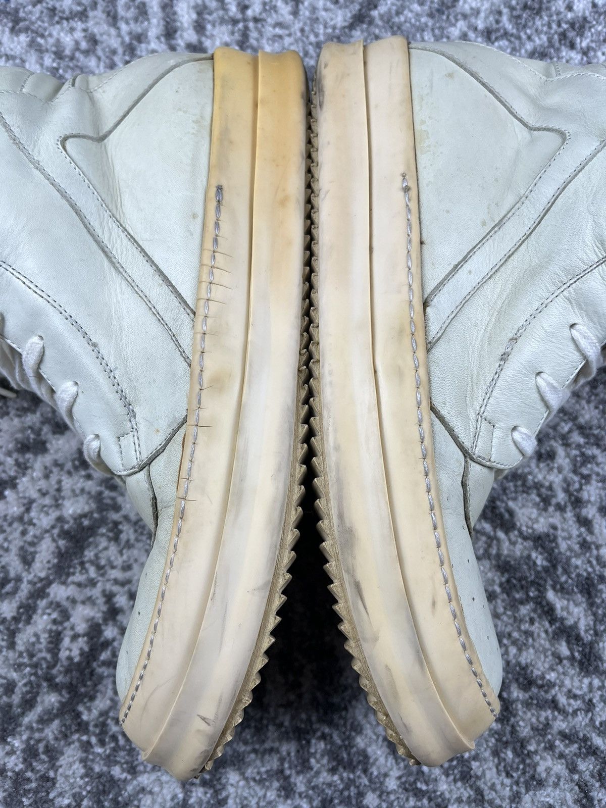 FW10 Rick Owens Short Tongue Stapled Geobasket Sneakers - Footwear