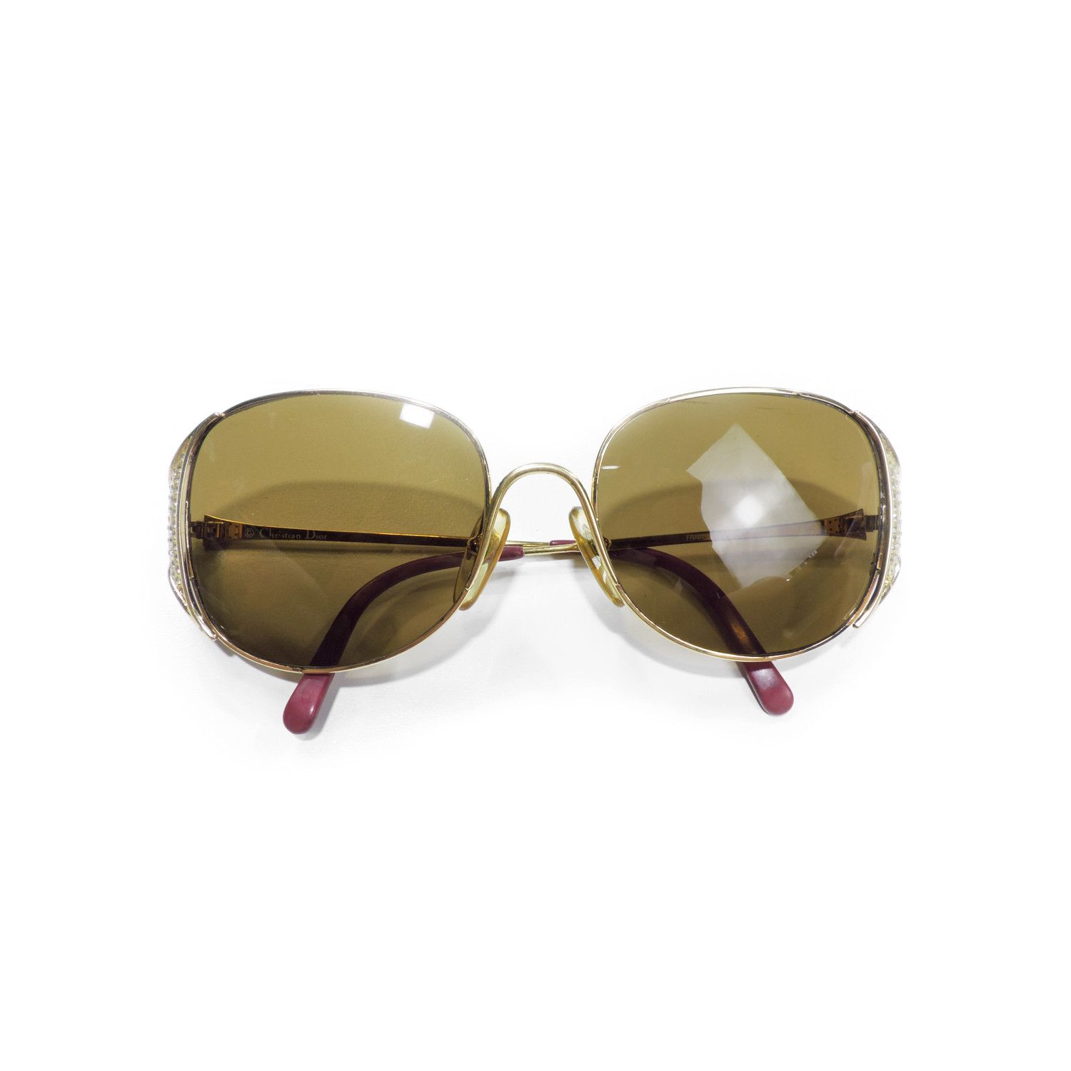 Dior 80’S DIOR GOLD AND CRISTAL BUTTERFLY SUNGLASSES [2362 43] Size ONE SIZE - 1 Thumbnail