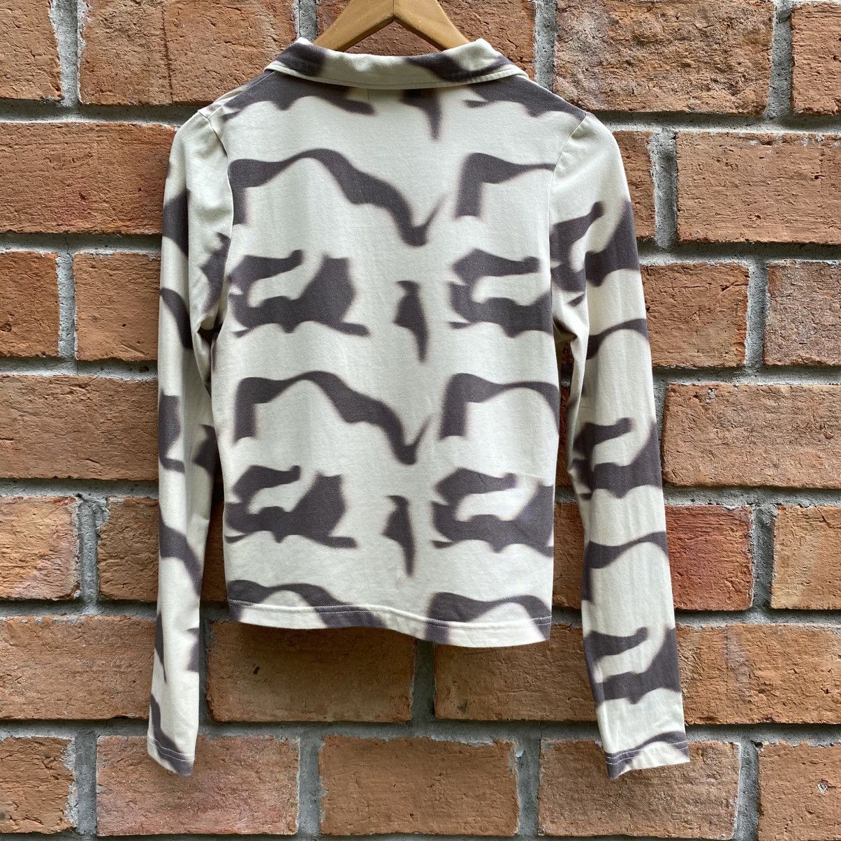 Designer LAGUA GEM Desert Toned Abstract Print Blouse Size S / US 4 / IT 40 - 15 Thumbnail
