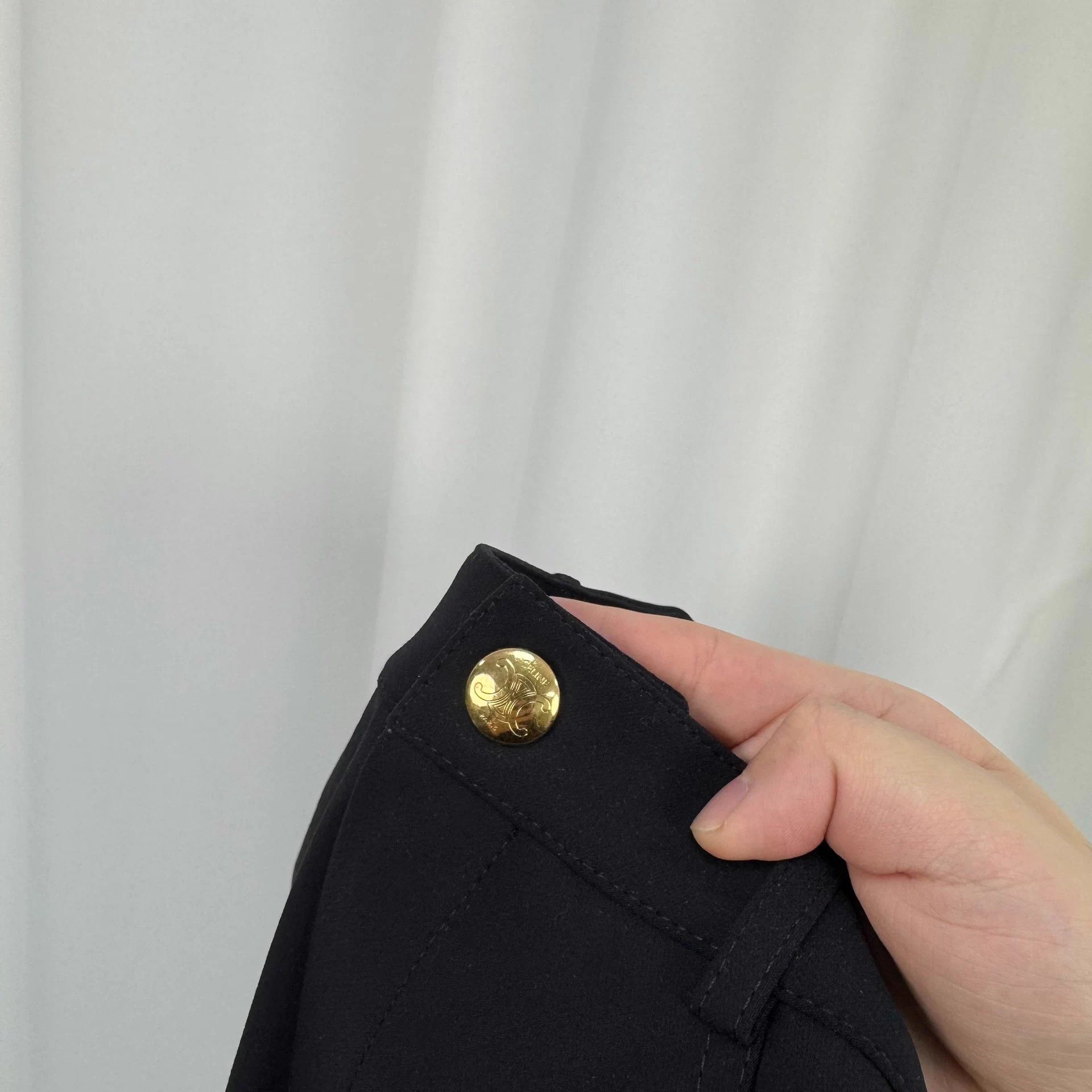Celine Celine Gold Buckle Wool Casual Pants 38 99 New Size 27" / US 4 / IT 40 - 5 Thumbnail