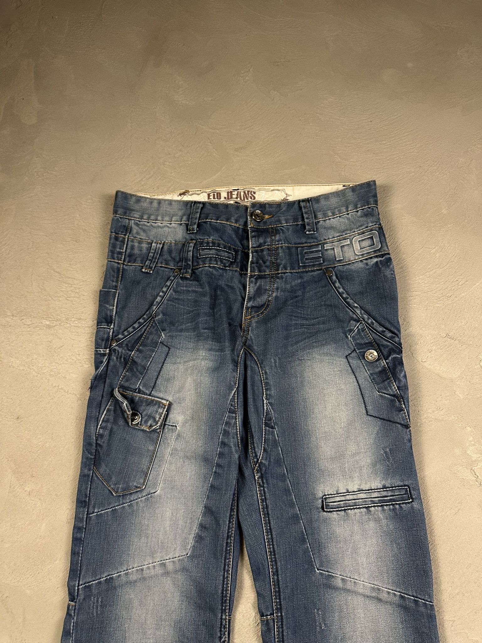 Japanese Brand Vintage Y2k Eto Japanese Faded Straight Jeans Pants Size US 32 / EU 48 - 3 Thumbnail