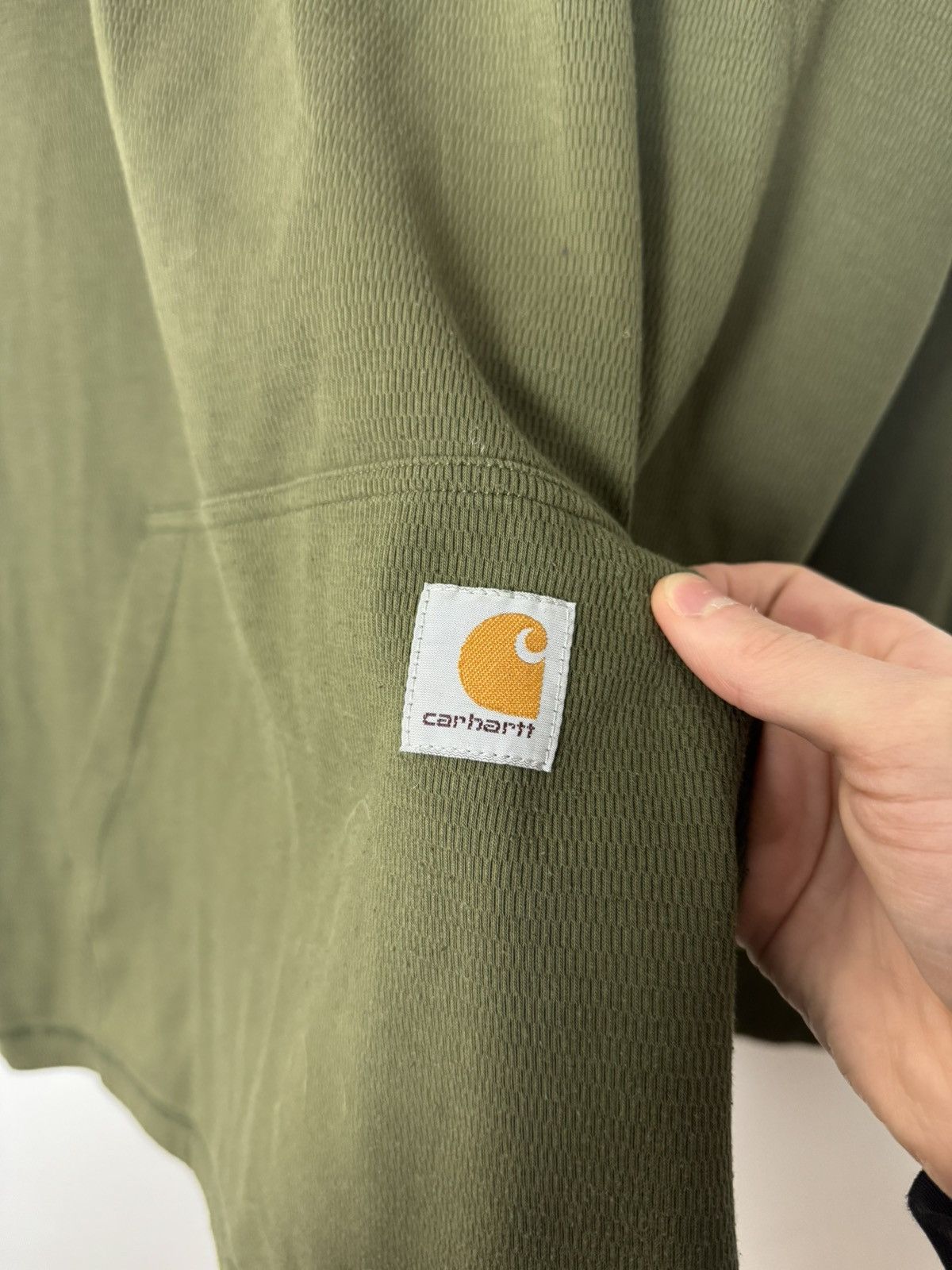 Carhartt Vintage Carhartt Quarter Zip In Olive XL Streetwear Vintage Size US XL / EU 56 / 4 - 3 Thumbnail