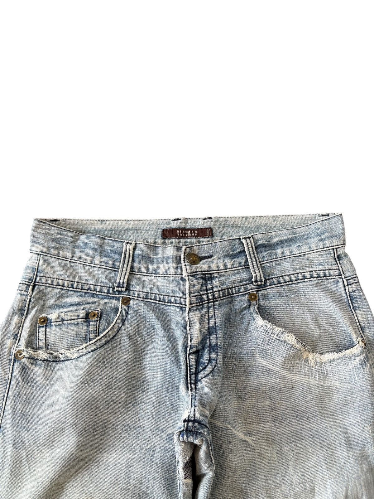 If Six Was Nine Vintage Japanese Brand Crucifix Wings Distress Flare Jeans Size US 36 / EU 52 - 4 Thumbnail