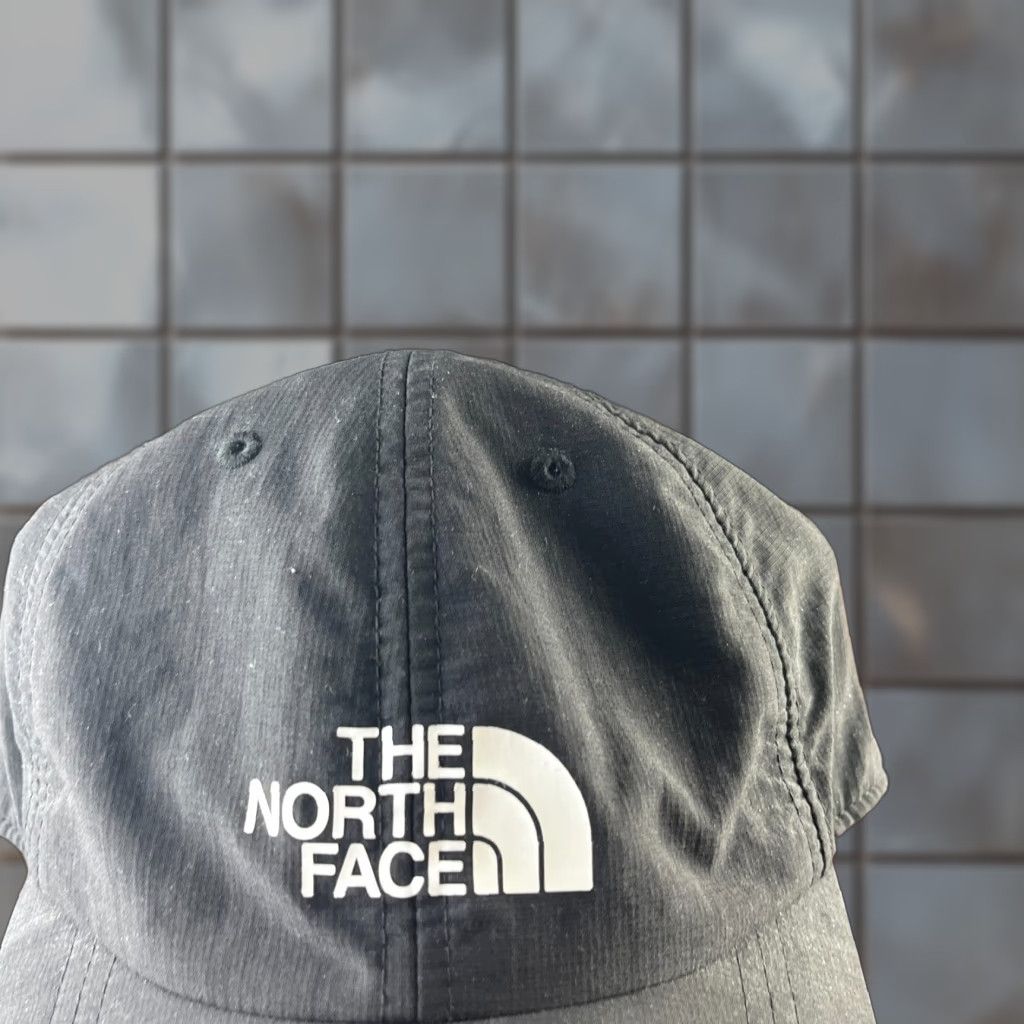 VINTAGE The North Face TNF Strapback Hat Men One Size Black Baseball Cap