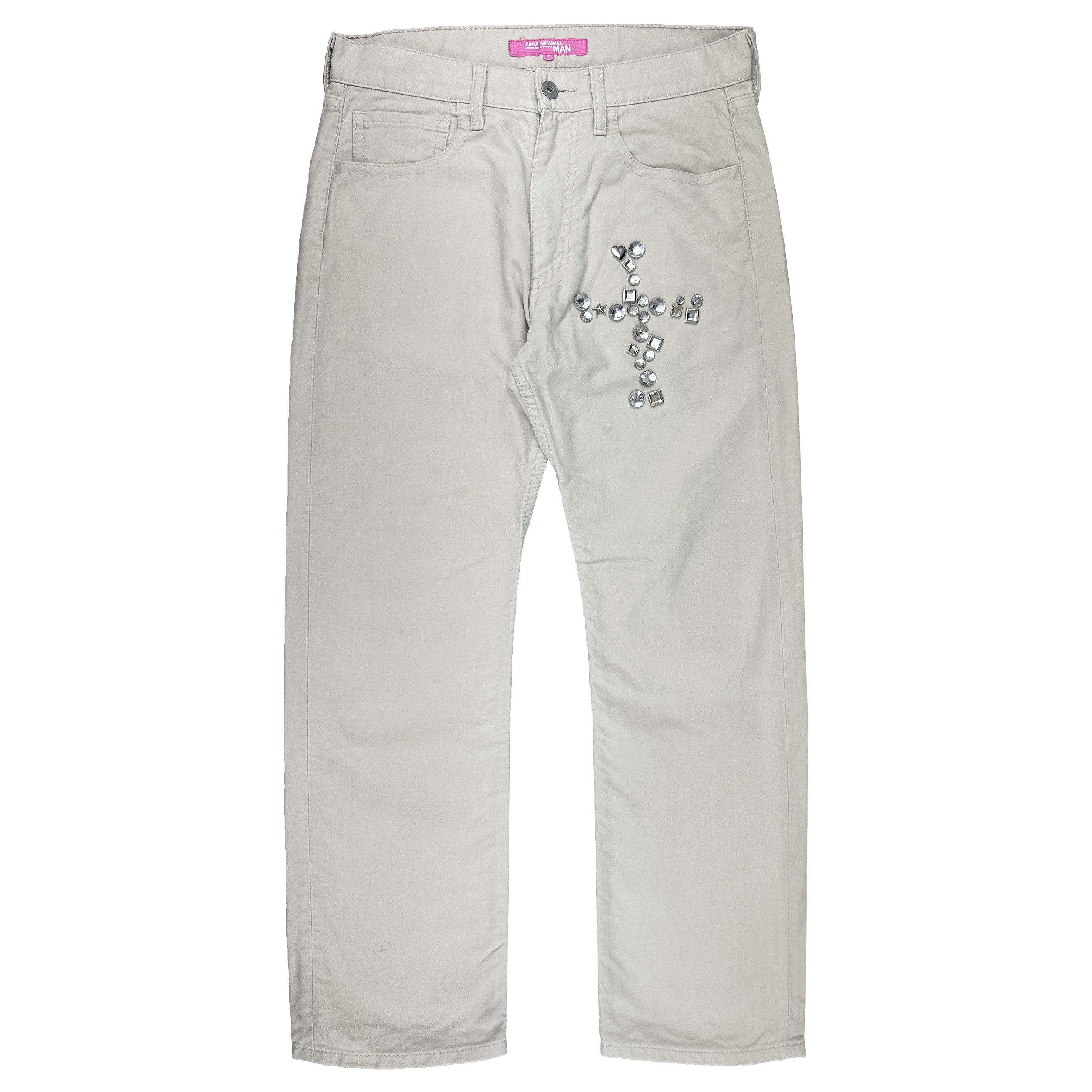 Comme des Garcons × Junya Watanabe AD2002 Jeweled Cross Pants Size US 29 - 1 Preview