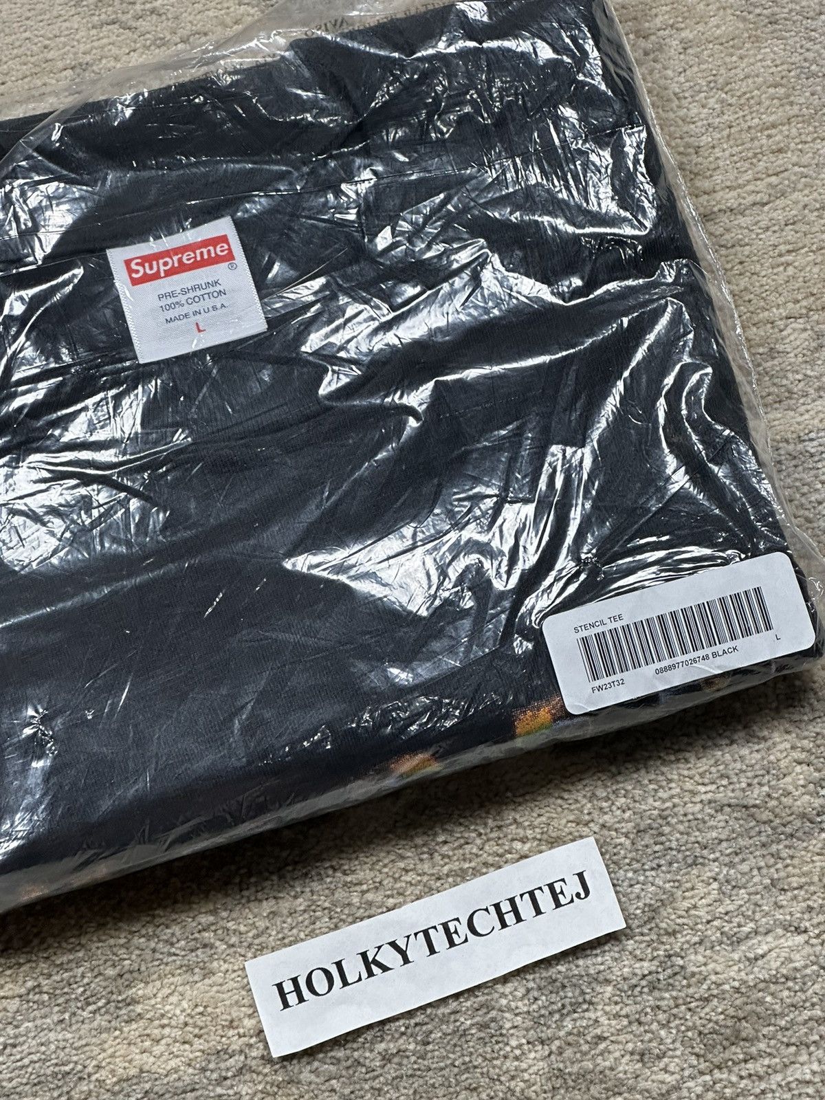 Supreme Supreme Stencil Tee - Black - L - FW23 Size US L / EU 52-54 / 3 - 3 Thumbnail