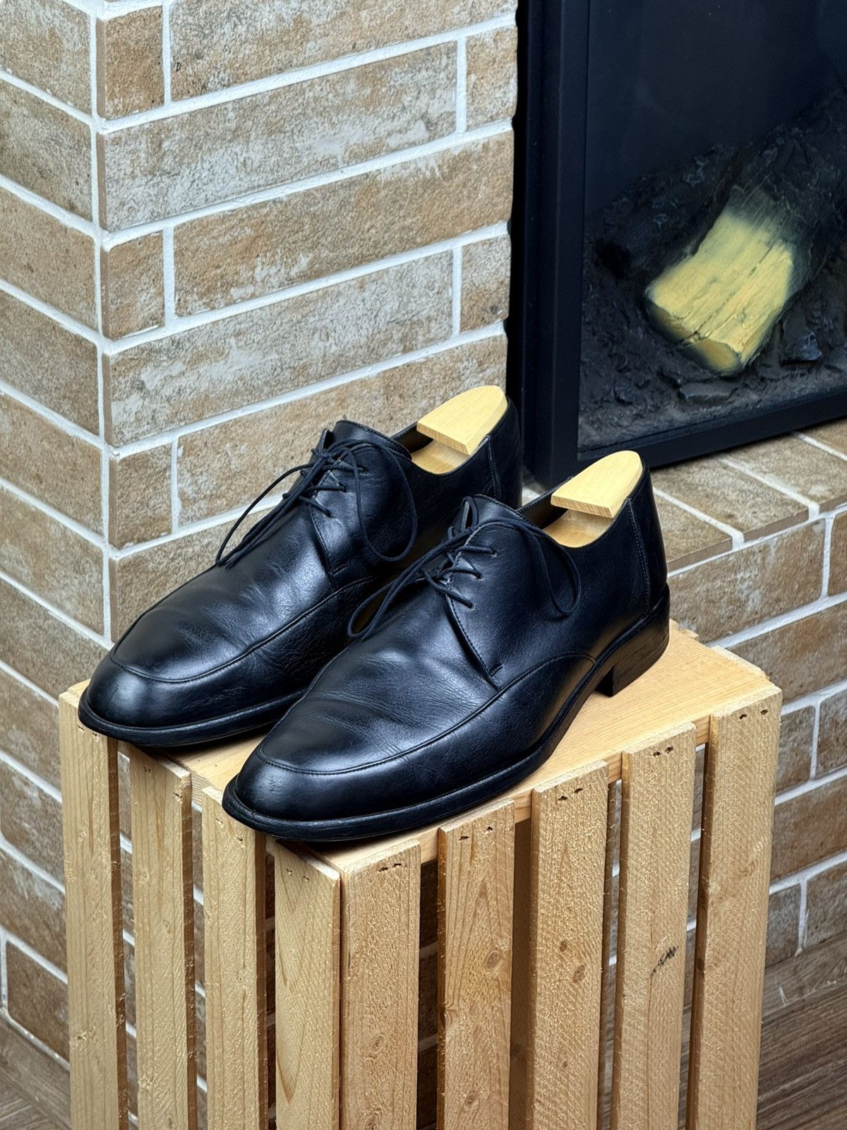 Gucci Gucci Black Leather Oxford Shoes Size US 12.5 / EU 45-46 - 2 Thumbnail