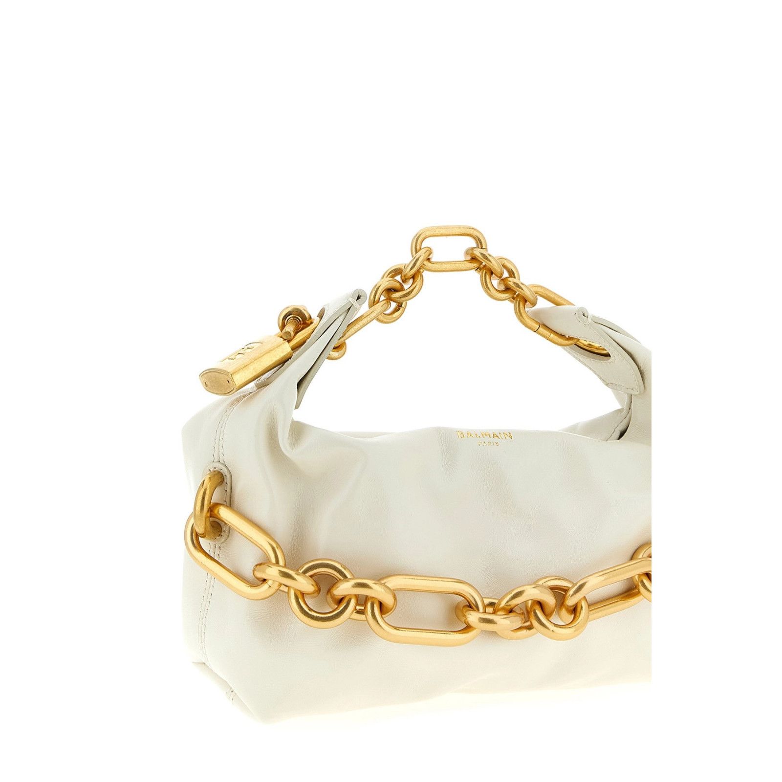 Balmain BALMAIN Sync Mini White Leather Top Handle Bag New & Authent Size ONE SIZE - 3 Thumbnail