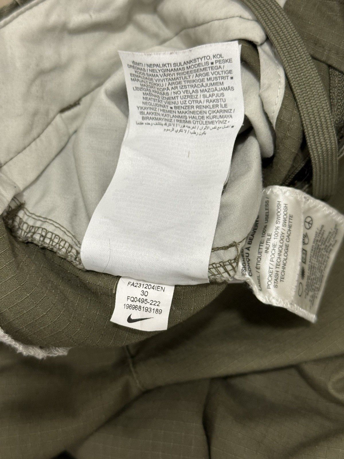 Nike Nike SB Mens Cargo Military Army Pants Skateboard Baggy Size US 30 / EU 46 - 18 Thumbnail