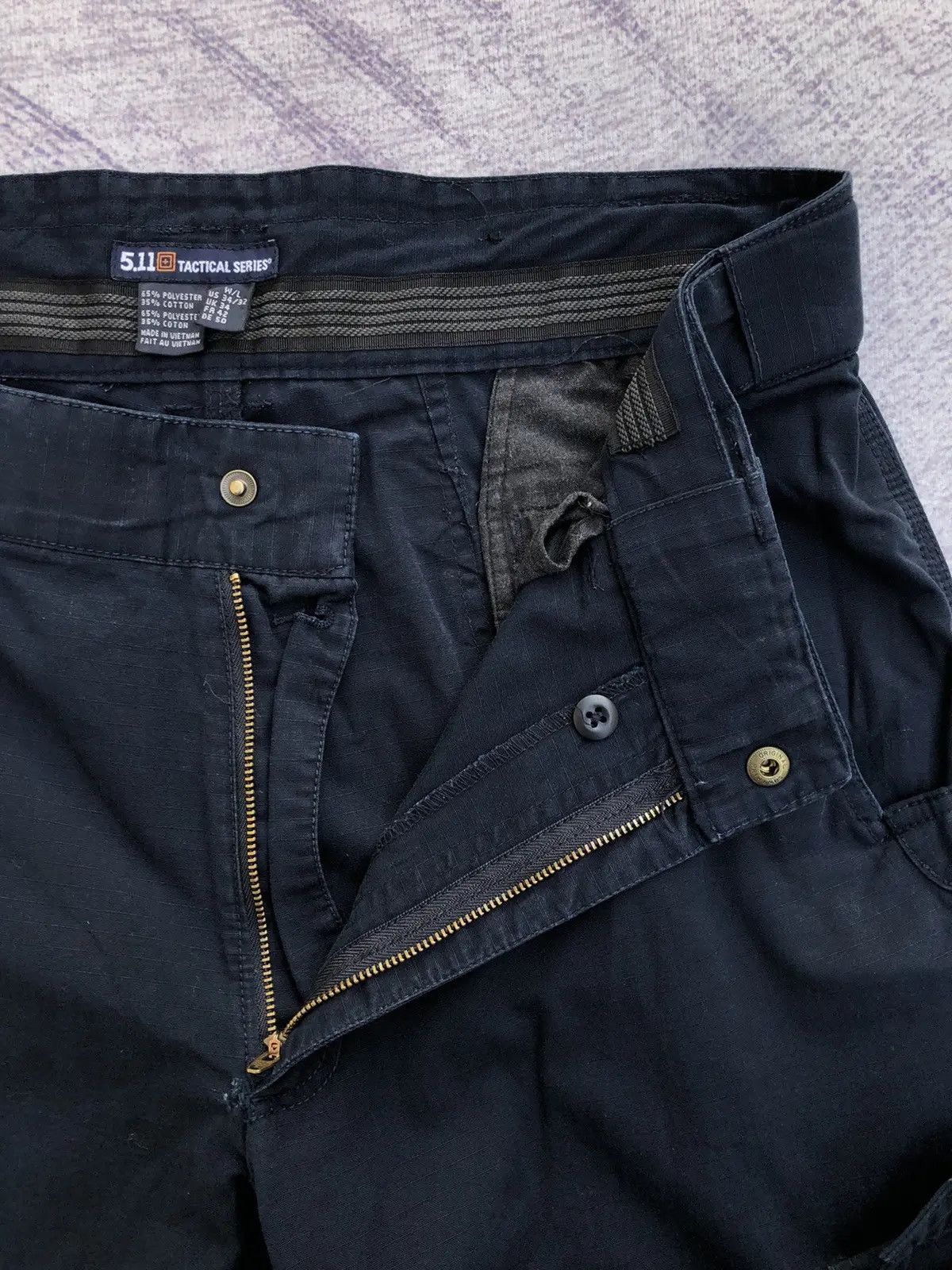 5.11 Very Rare Navy Blue Multipocket Bush Cargo Pants 9 Pocket Size US 33 - 9 Thumbnail