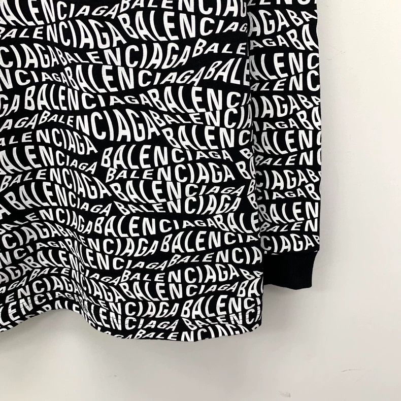 Other Balenciaga Black logo printed cotton crewneck long sleeve Size XS / US 0-2 / IT 36-38 - 4 Thumbnail