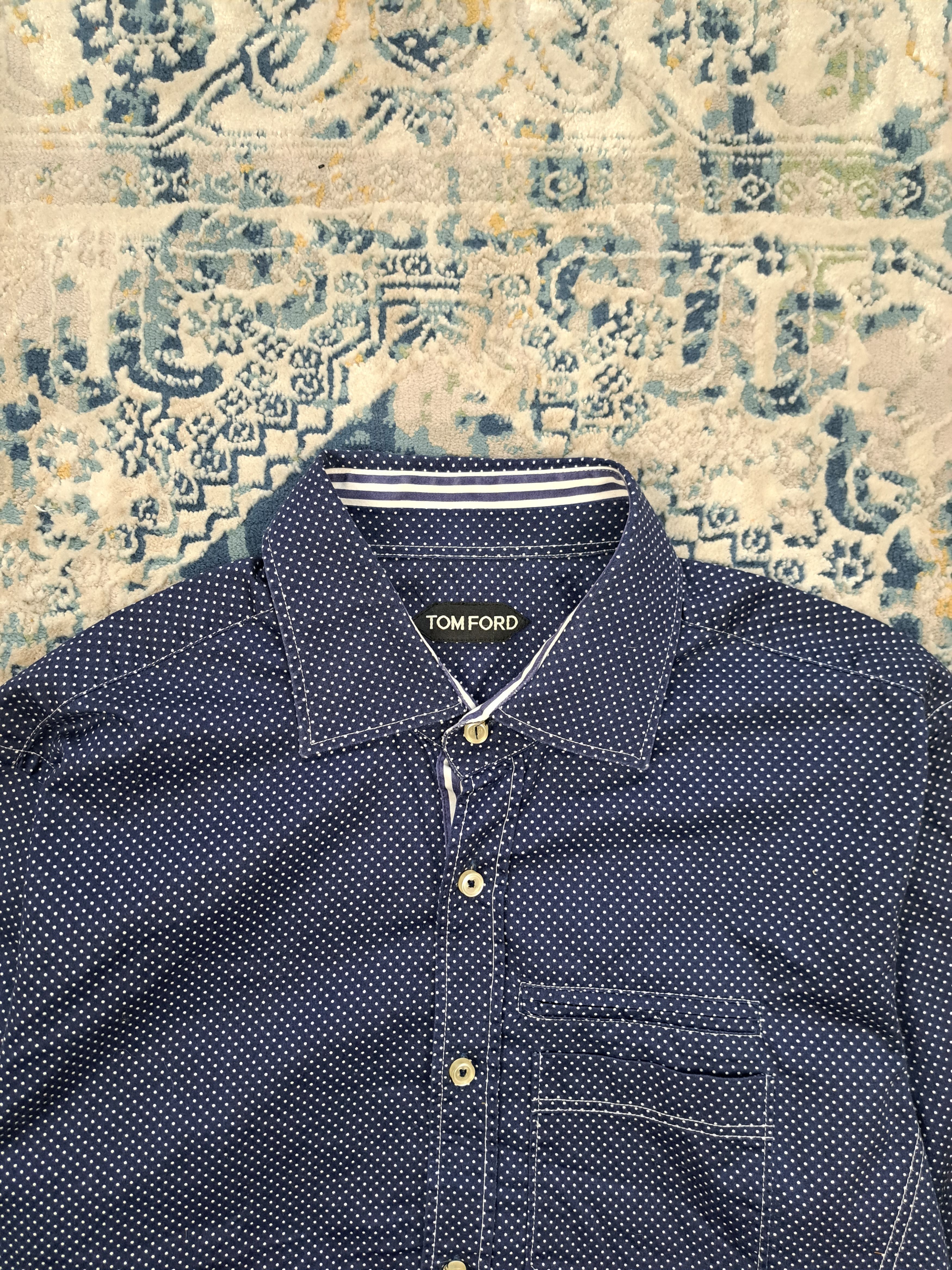 Tom Ford Tom Ford Polka Dot Archive Button Up Shirt M Designer Size US M / EU 48-50 / 2 - 2 Thumbnail