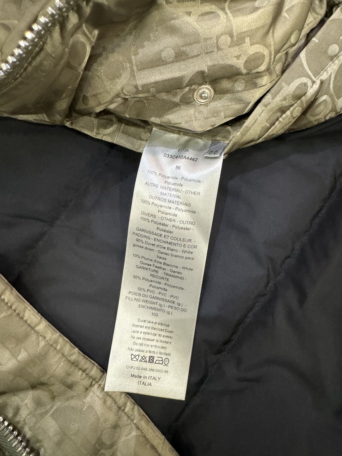 Dior Dior Oblique Puffer Vest Olive Size 56 Size US XL / EU 56 / 4 - 6 Thumbnail