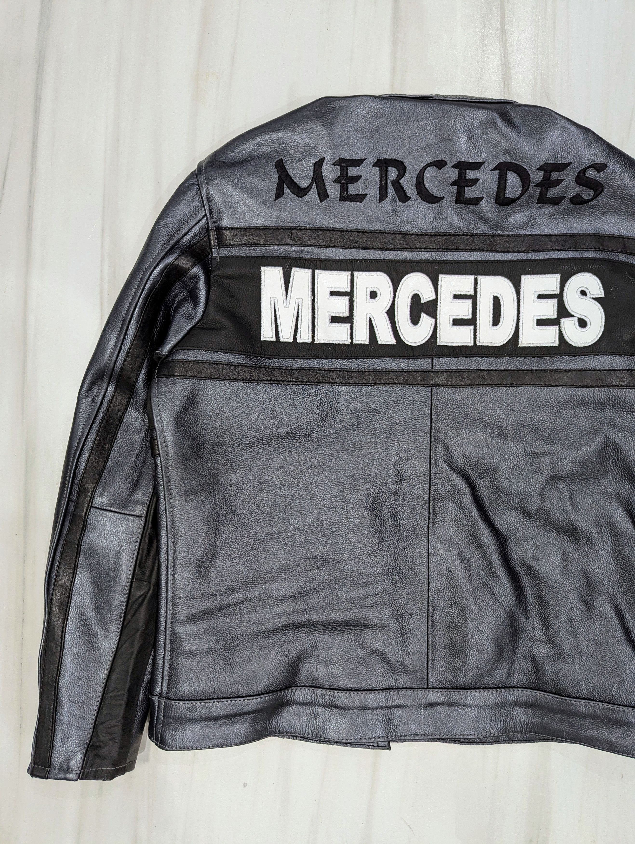 Formula 1 💥 Mercedes Benz 💥 Racing Leather Jacket Streetwear Cowhide Size US S / EU 44-46 / 1 - 13 Thumbnail