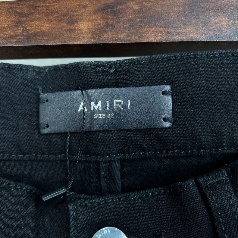 Amiri Amiri Black washed leather brand jeans 2506-Nextarrow Size US 32 / EU 48 - 6 Thumbnail