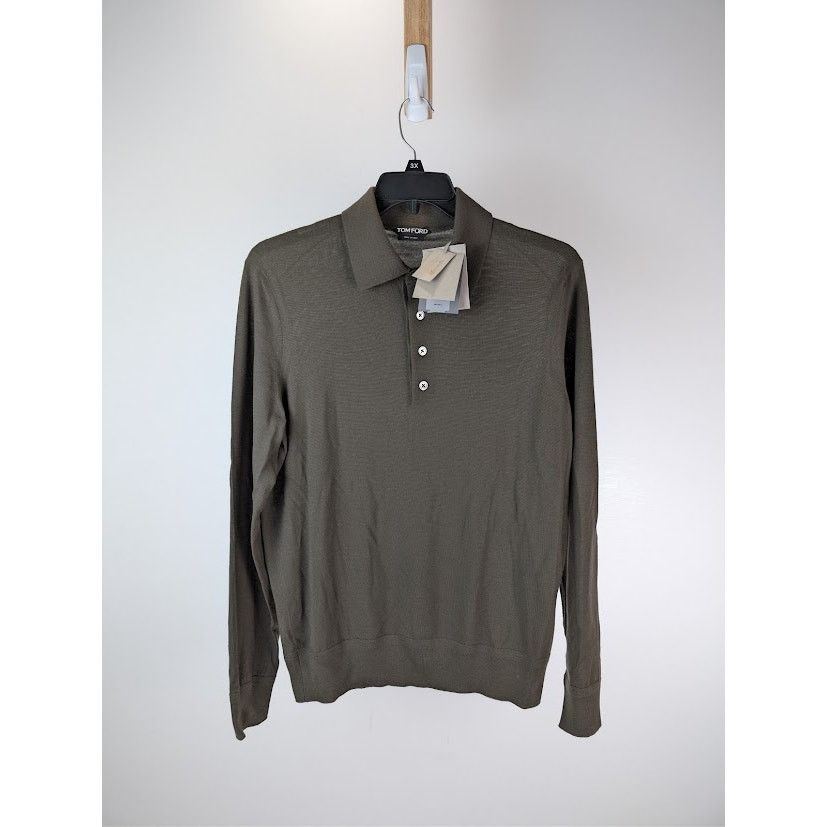 Tom Ford o1rshd1 Long sleeve Polo Shirt in Dark Green Size US L / EU 52-54 / 3 - 8 Thumbnail