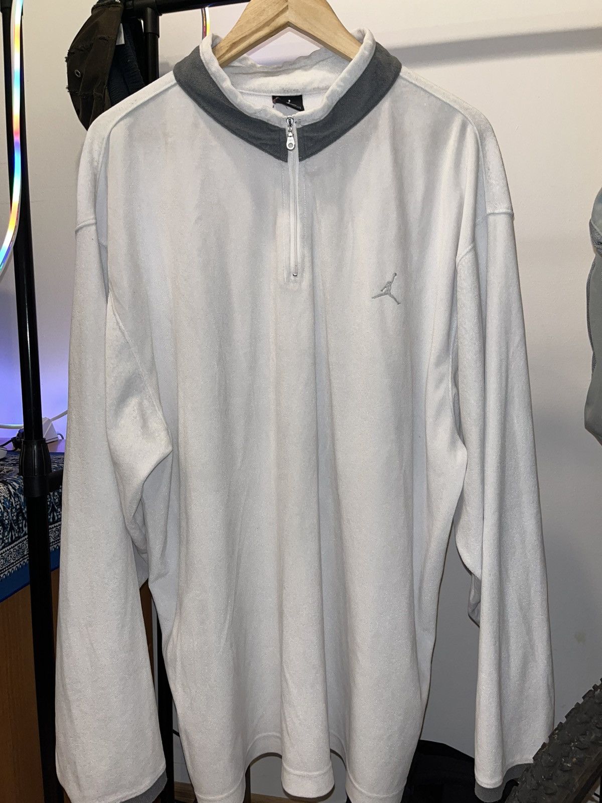 Jordan Brand Jordan White Vintage Fleece Jacket Size US XXL / EU 58 / 5 - 1 Thumbnail