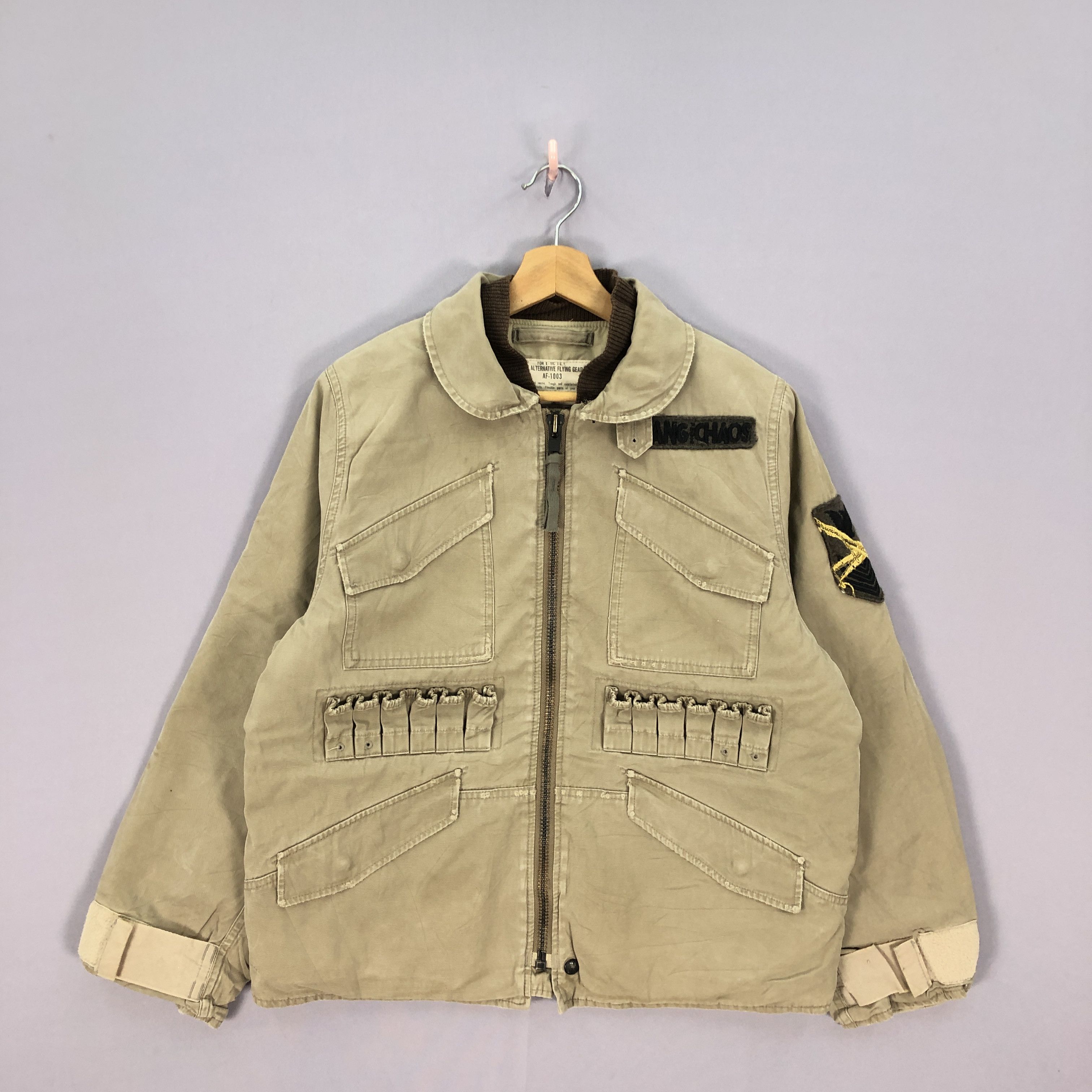 Japanese Brand Vintage RNA Flying Gear AF 1003 Punk Military Army Jacket Size US L / EU 52-54 / 3 - 1 Thumbnail