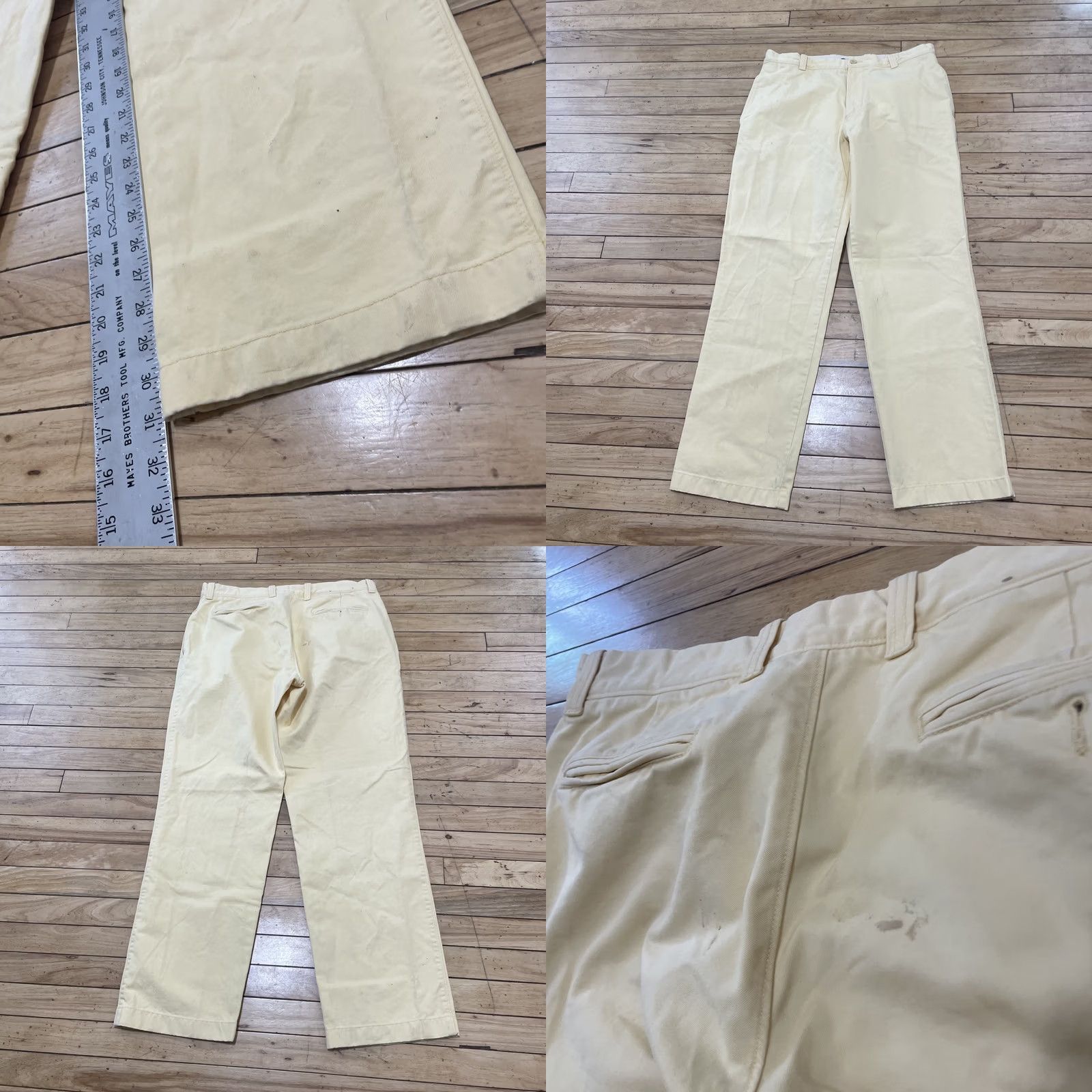 J.Crew VINTAGE J.CREW Thick Broken In Pants Men 35x32 Yellow Golf Chino 90s Grunge Y2K Size US 35 - 9 Thumbnail