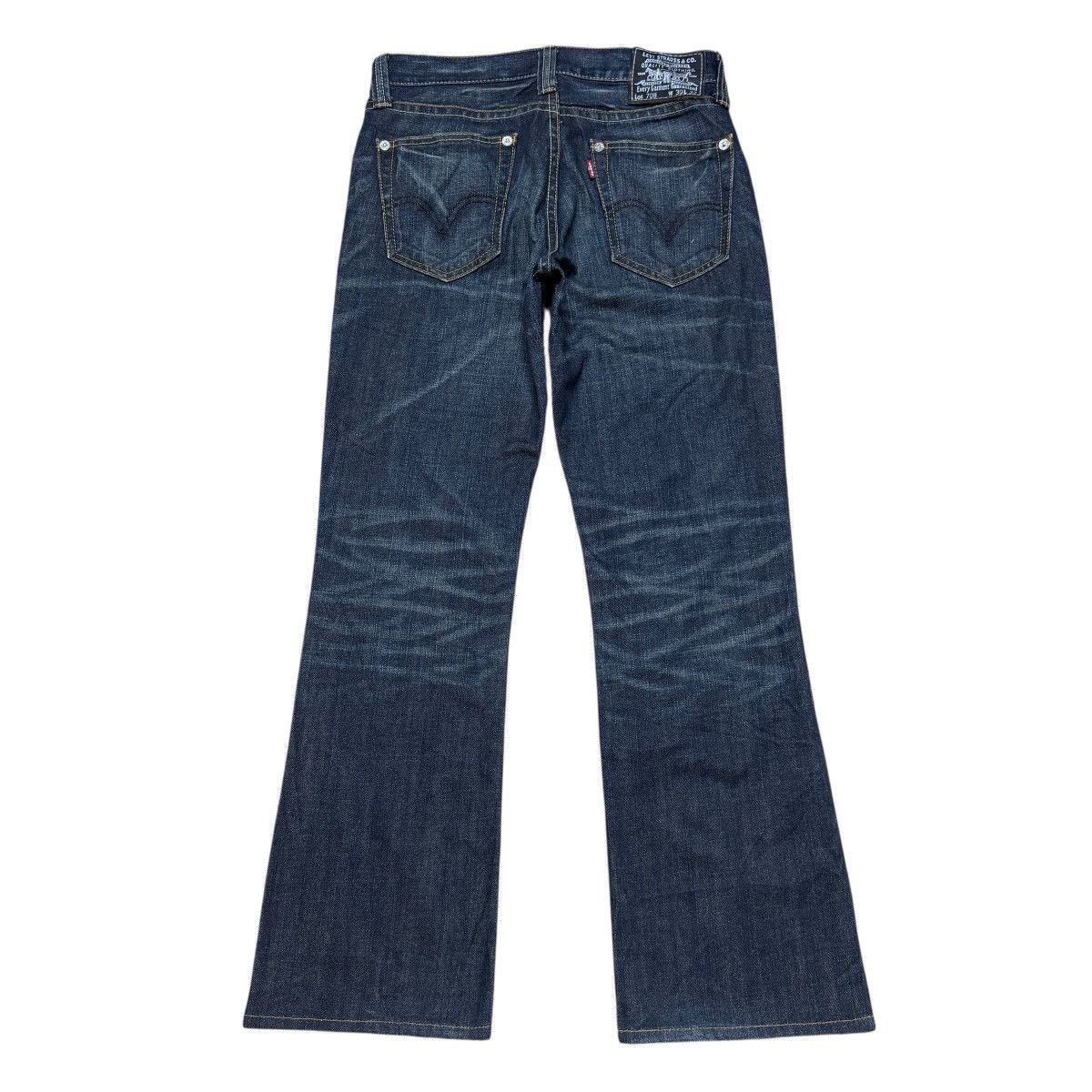 Levi's 2000s Levis 708 Flare Jeans Low Rise Hedi Slimane Size US 30 / EU 46 - 1 Thumbnail
