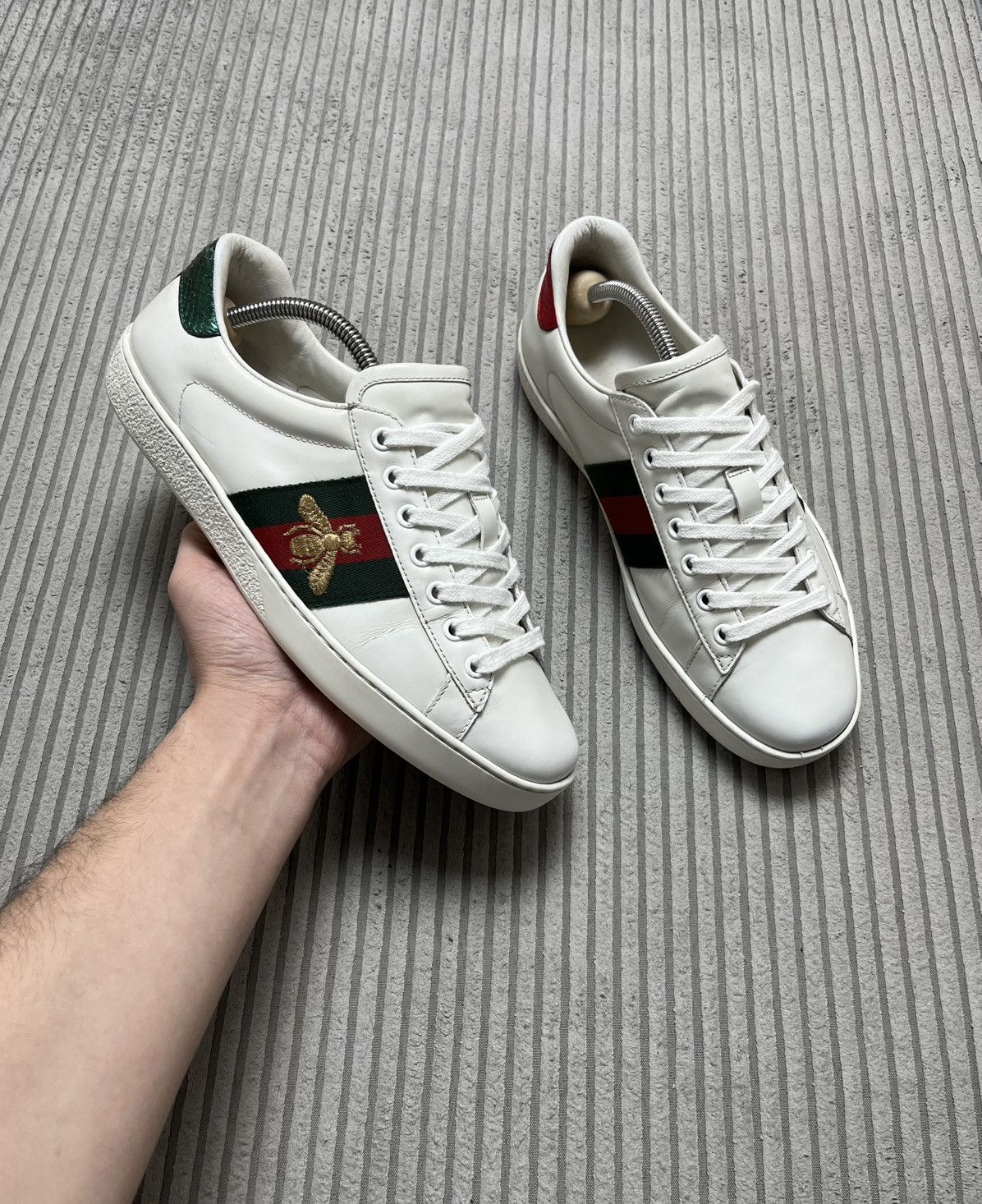 Gucci Gucci Ace Bee Leather Sneakers 00s Size US 6.5 / EU 39-40 - 4 Thumbnail