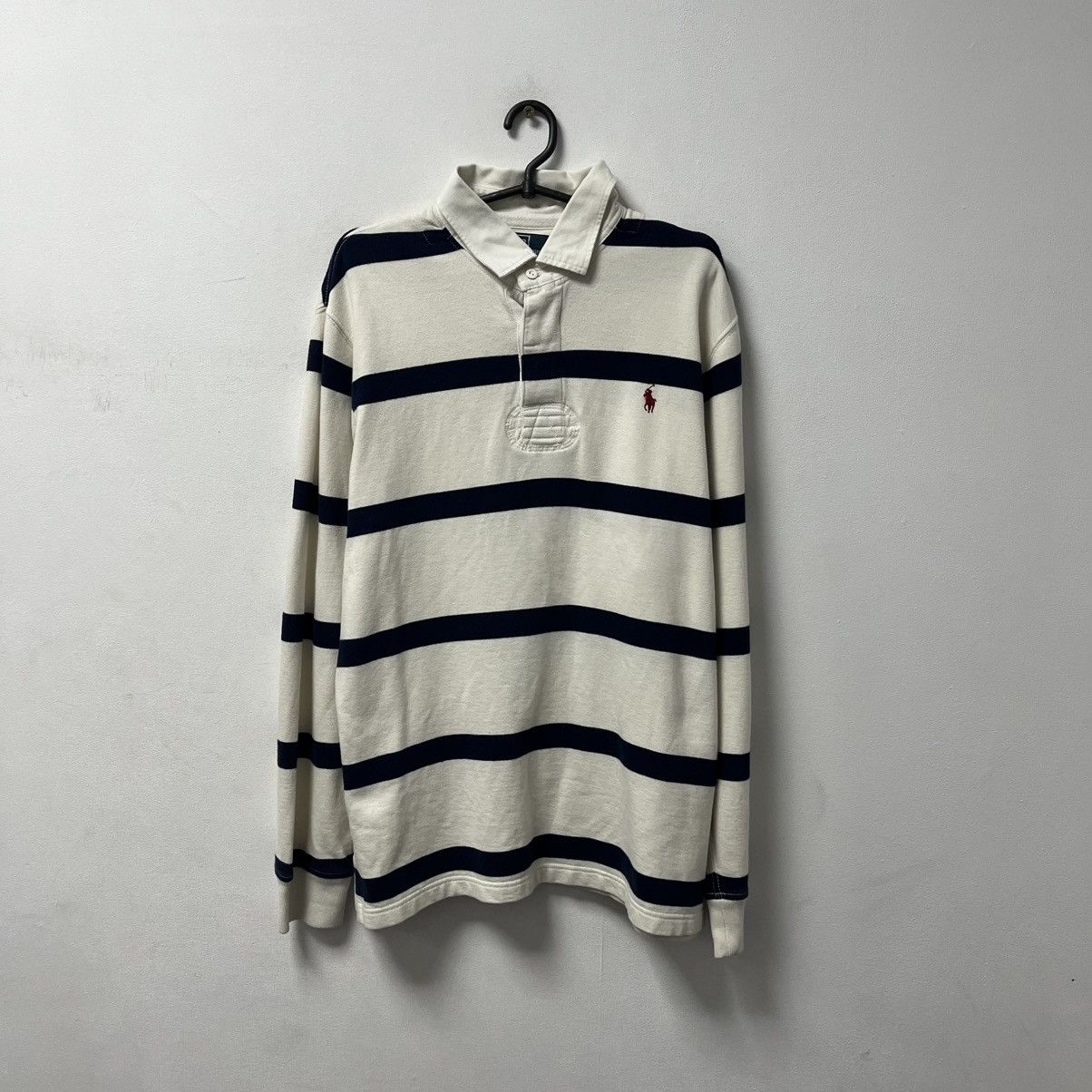 Polo Ralph Lauren Vintage Polo Ralph Lauren Rugby Long Sleeve Striped Shirt Size US XL / EU 56 / 4 - 1 Thumbnail