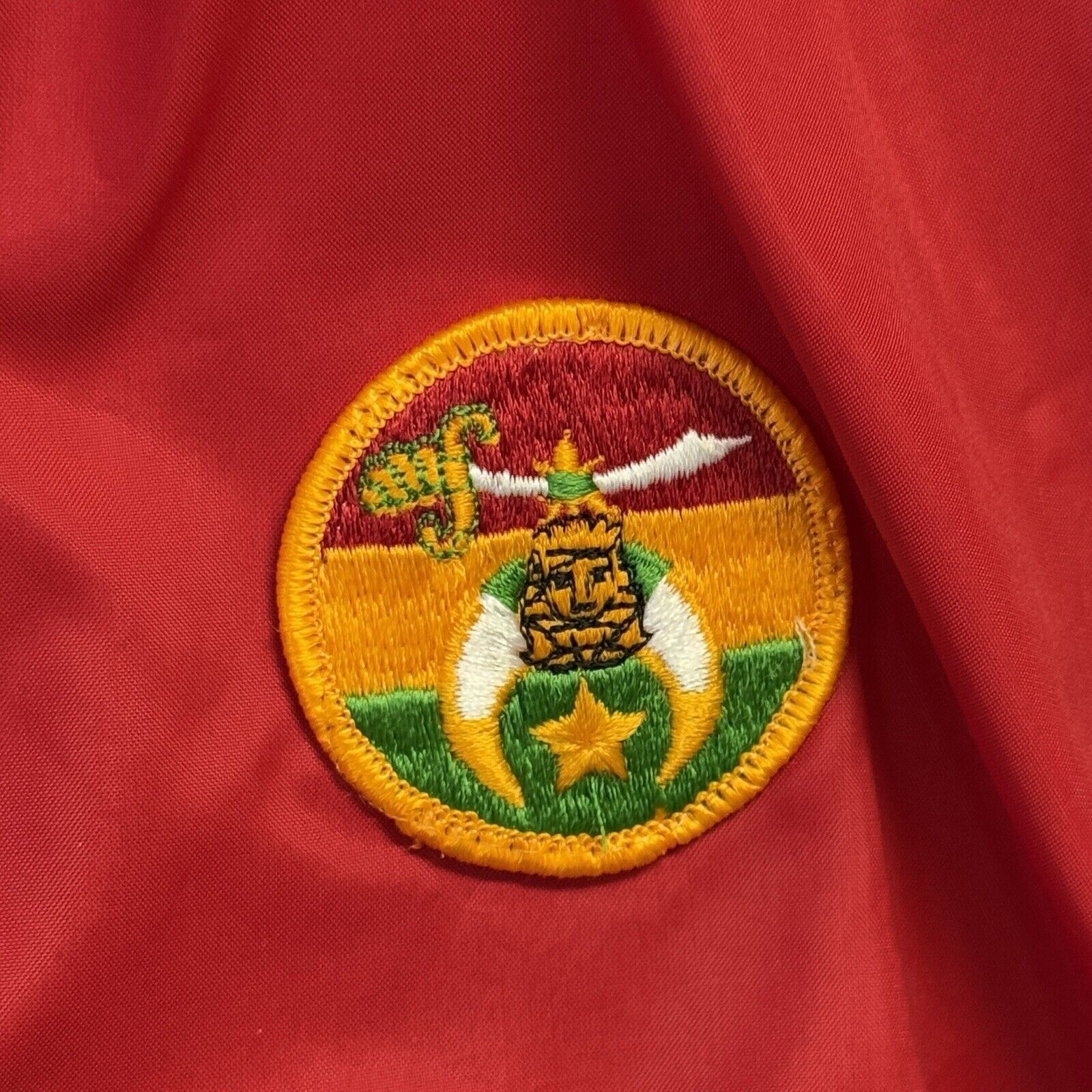 Vintage Vintage El Zaribah Shriners Jacket Mens XL Red Windbreaker S Size US XL / EU 56 / 4 - 4 Thumbnail