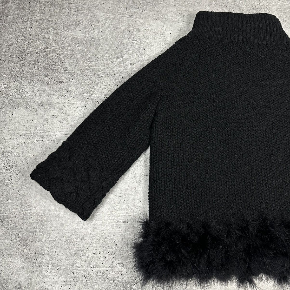 Designer × Herno HERNO Knitted Wool Down Jacket Feathers The Cuff Black Size M / US 6-8 / IT 42-44 - 10 Thumbnail