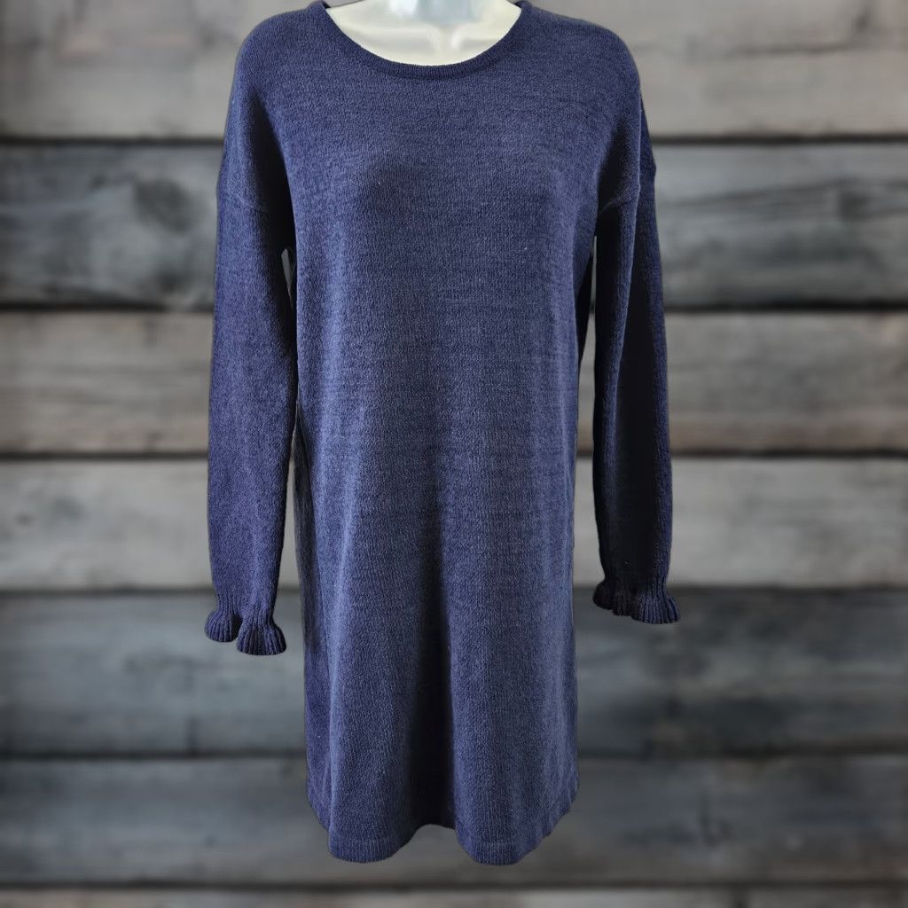Lilly Pulitzer Lilly Pulitzer Galen Sweater Dress Womens Solid Blue Long Sleeve Size Small Size S / US 4 / IT 40 - 1 Thumbnail