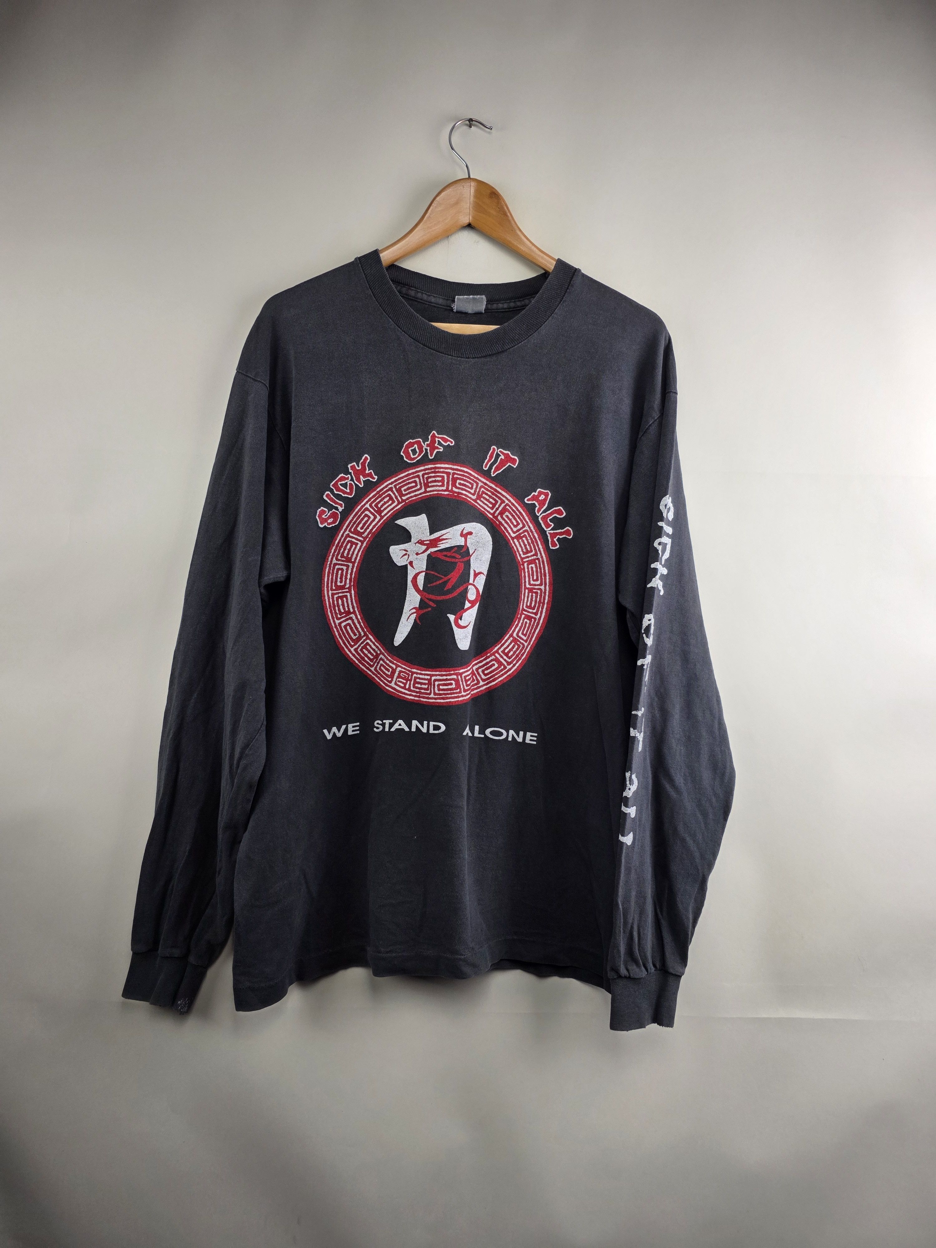 Band Tees × Vintage 90s Sick of it all Alone we stand Long-sleeve XL 23" 30" Size US XL / EU 56 / 4 - 1 Thumbnail