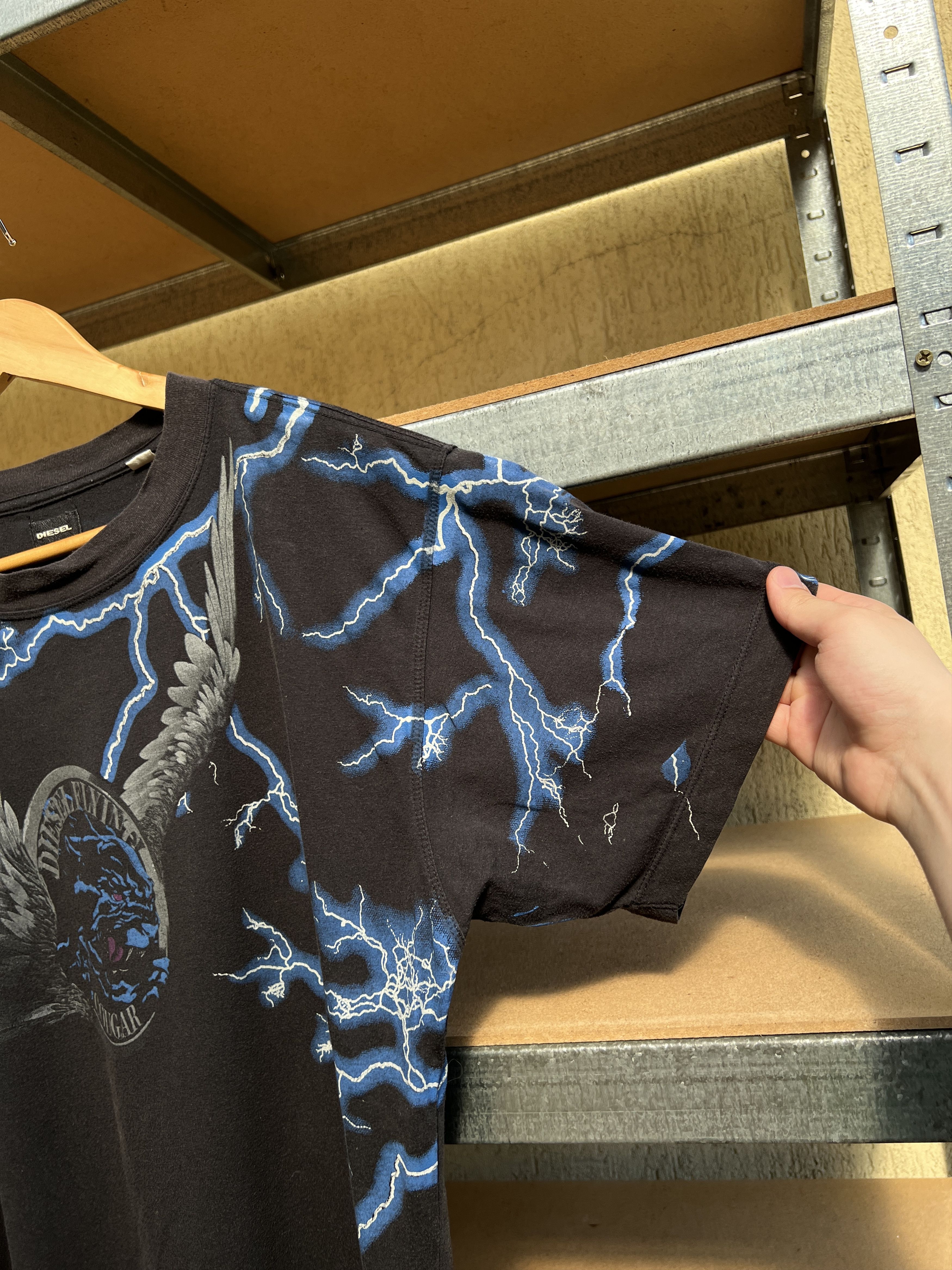 Diesel Diesel Flying Cougar Lightning Vintage Y2K Tee Size US M / EU 48-50 / 2 - 11 Thumbnail