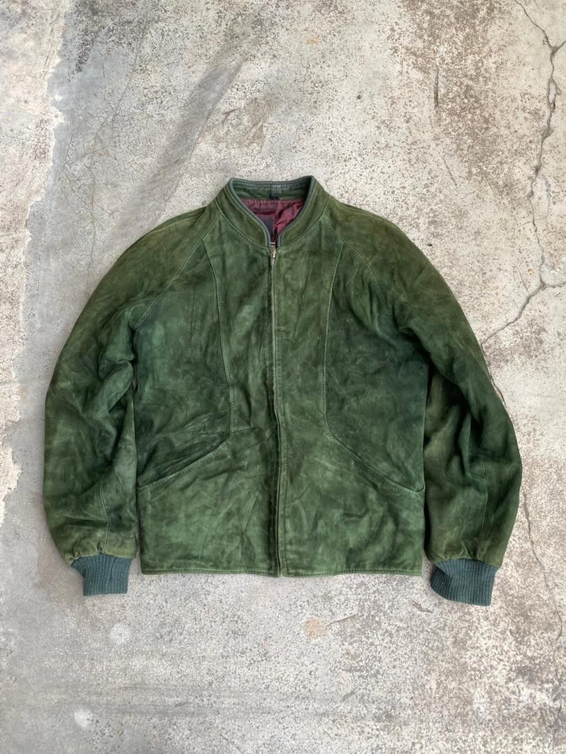 Leather UNBRAND GREEN LEATHER JACKET Size US S / EU 44-46 / 1 - 2 Thumbnail