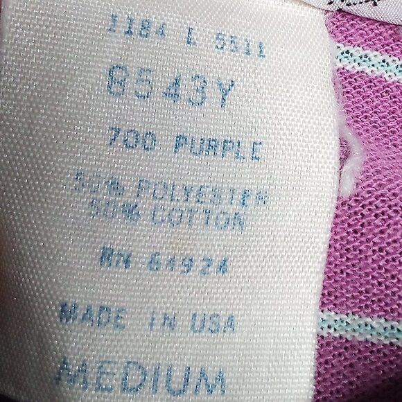 Vintage Vintage Hunter's Glen Striped Polo Shirt 700 Purple Size US M / EU 48-50 / 2 - 4 Thumbnail