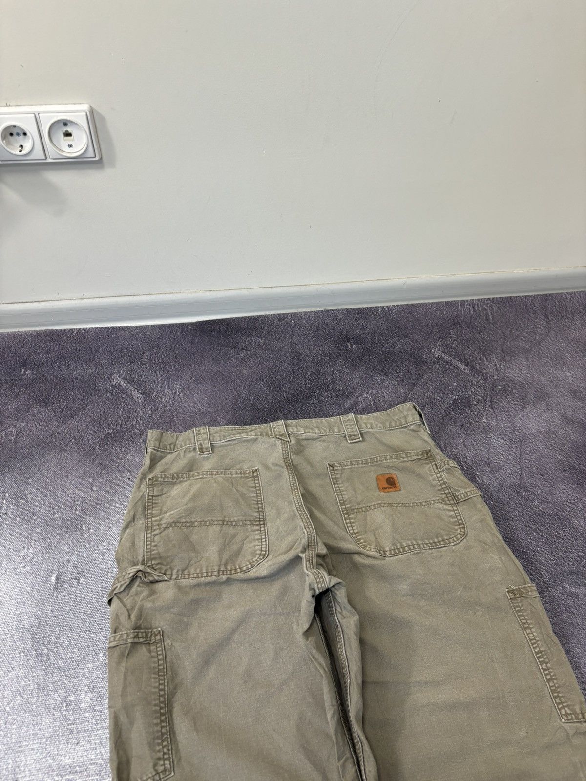 Carhartt Vintage Carhartt Dungaree Fit Khaki Baggy Carpenter Pants Size US 36 / EU 52 - 6 Thumbnail
