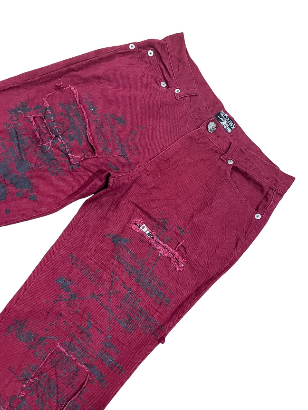 If Six Was Nine × Japanese Brand × Le Grande Bleu (L.G.B.) Japanese Skulldeos Bones Of Cerebral Cranium Jeans Size US 32 / EU 48 - 13 Thumbnail