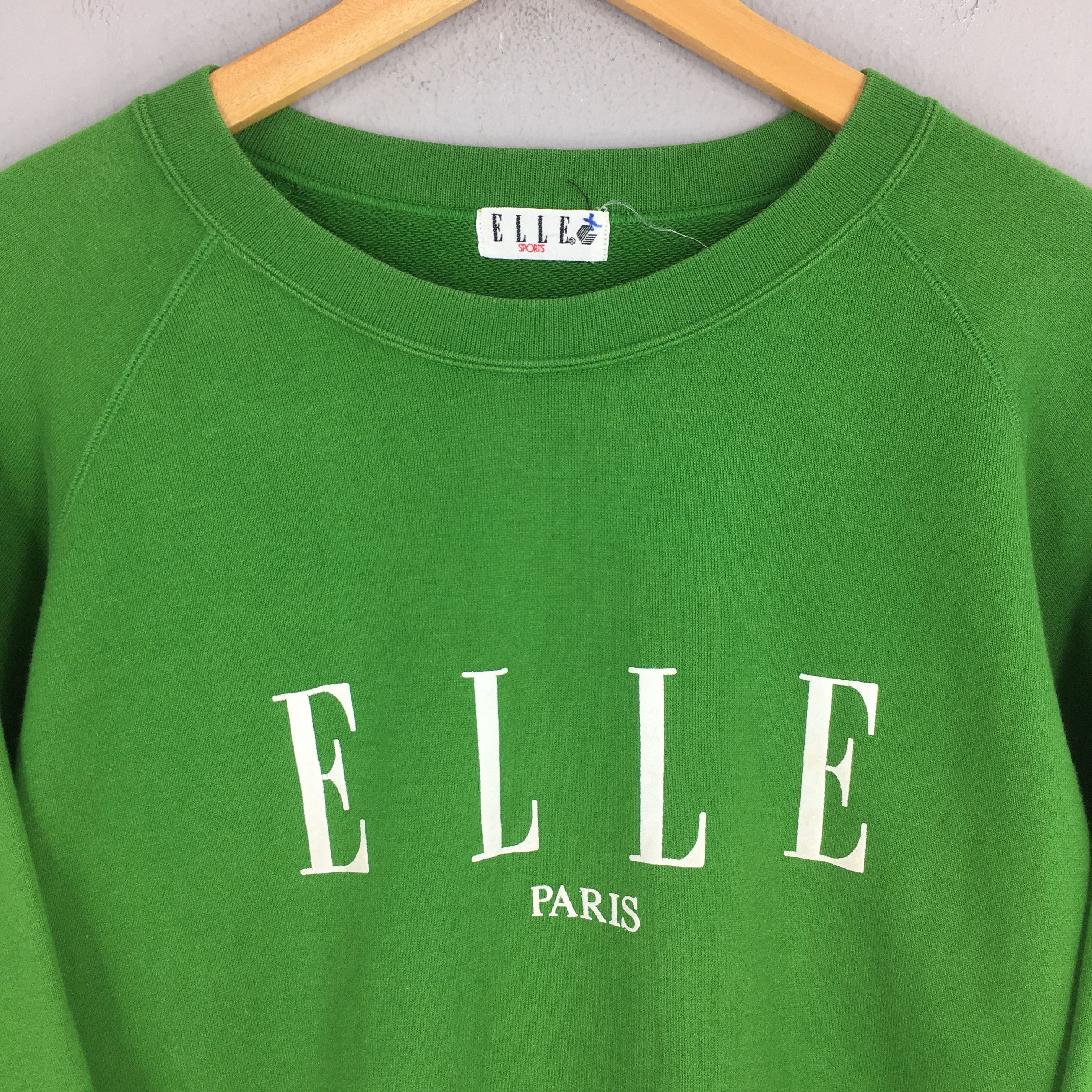 Other Vintage 90s Elle Paris Green Sweatshirt Medium Size US M / EU 48-50 / 2 - 2 Thumbnail