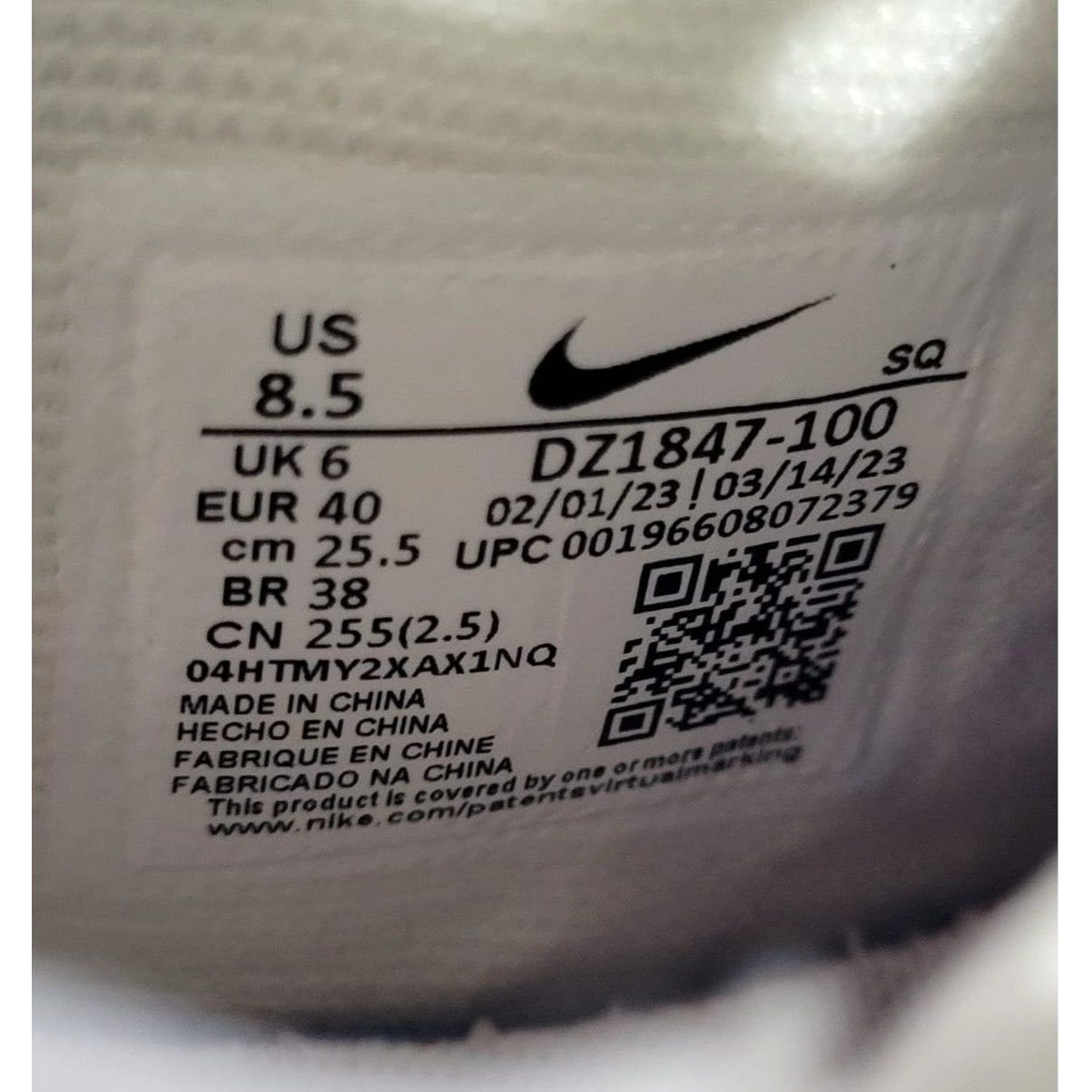 Nike ⭐Nike Air Force 1 Shadow 8.5 Womens Retro Shoes Sneakers Whi Size US 8.5 / IT 38.5 - 9 Thumbnail